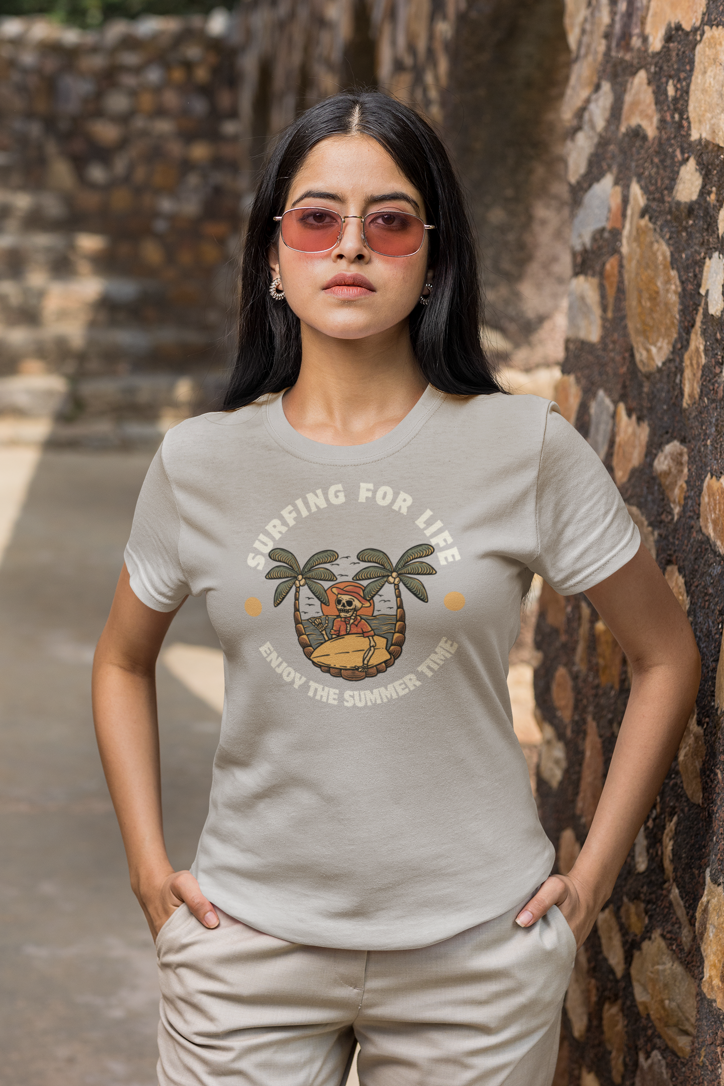 Surfing For Life Cotton T-Shirt