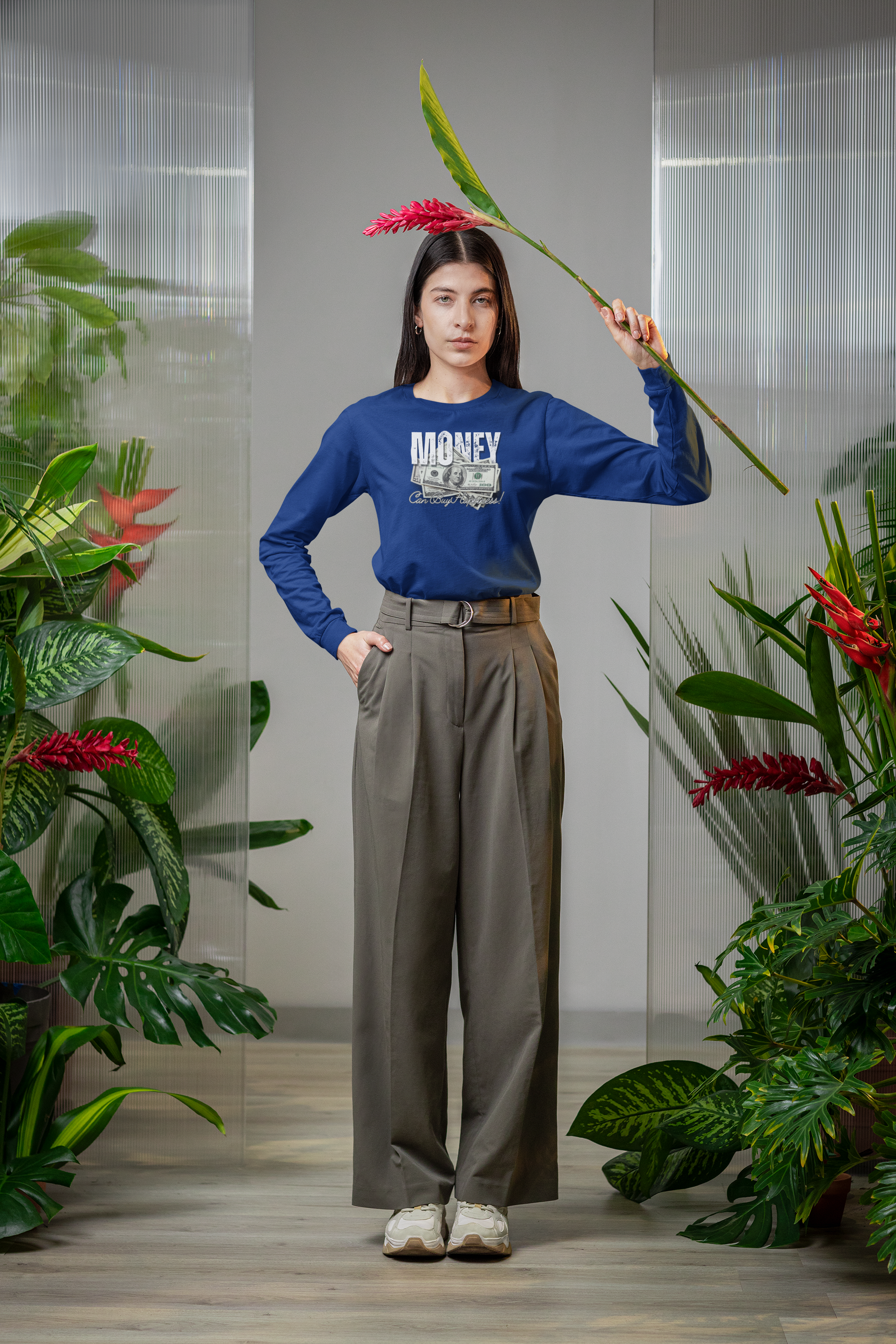 Money Printed Full Sleeve T-Shirt