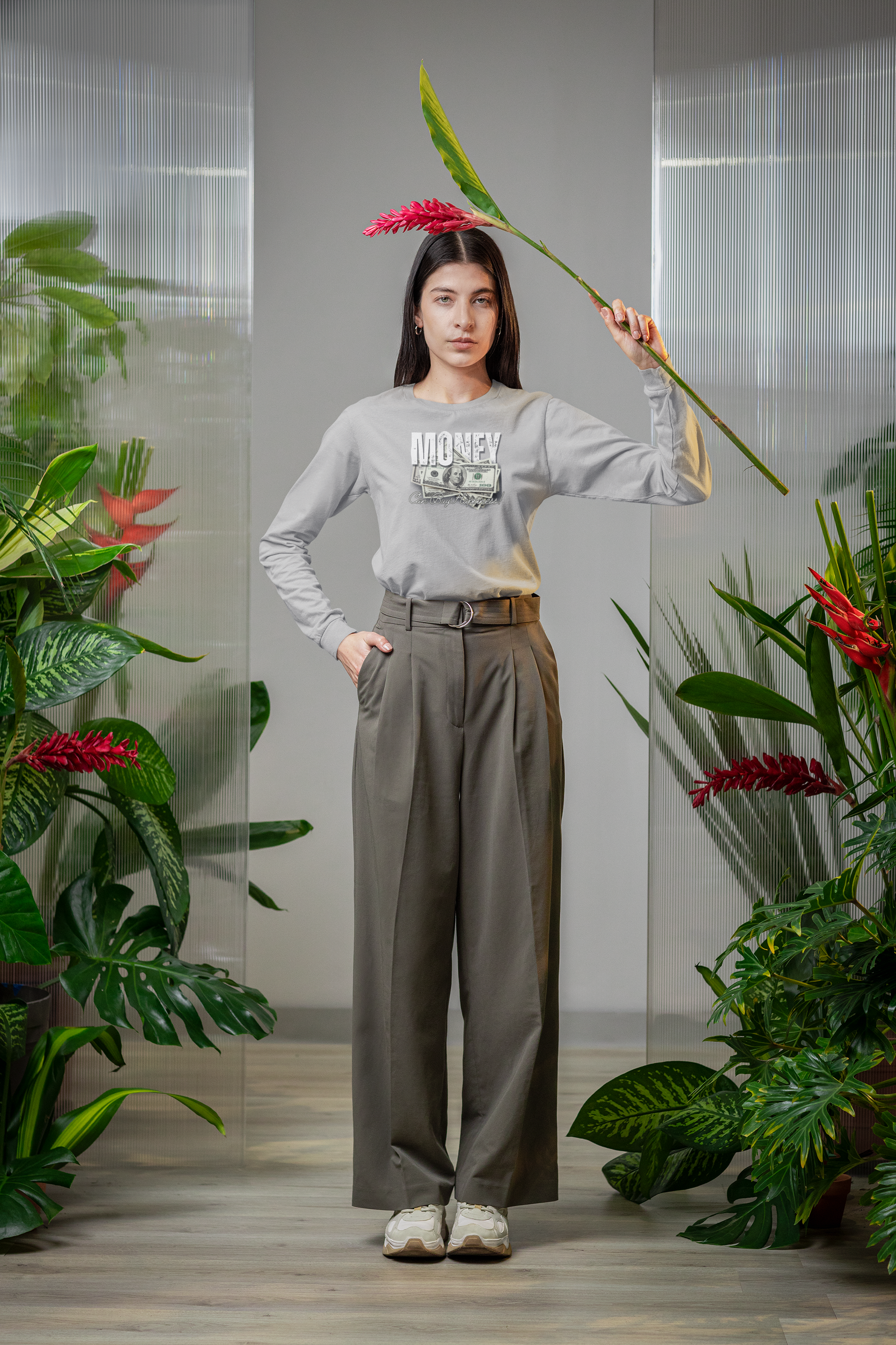 Money Printed Full Sleeve T-Shirt