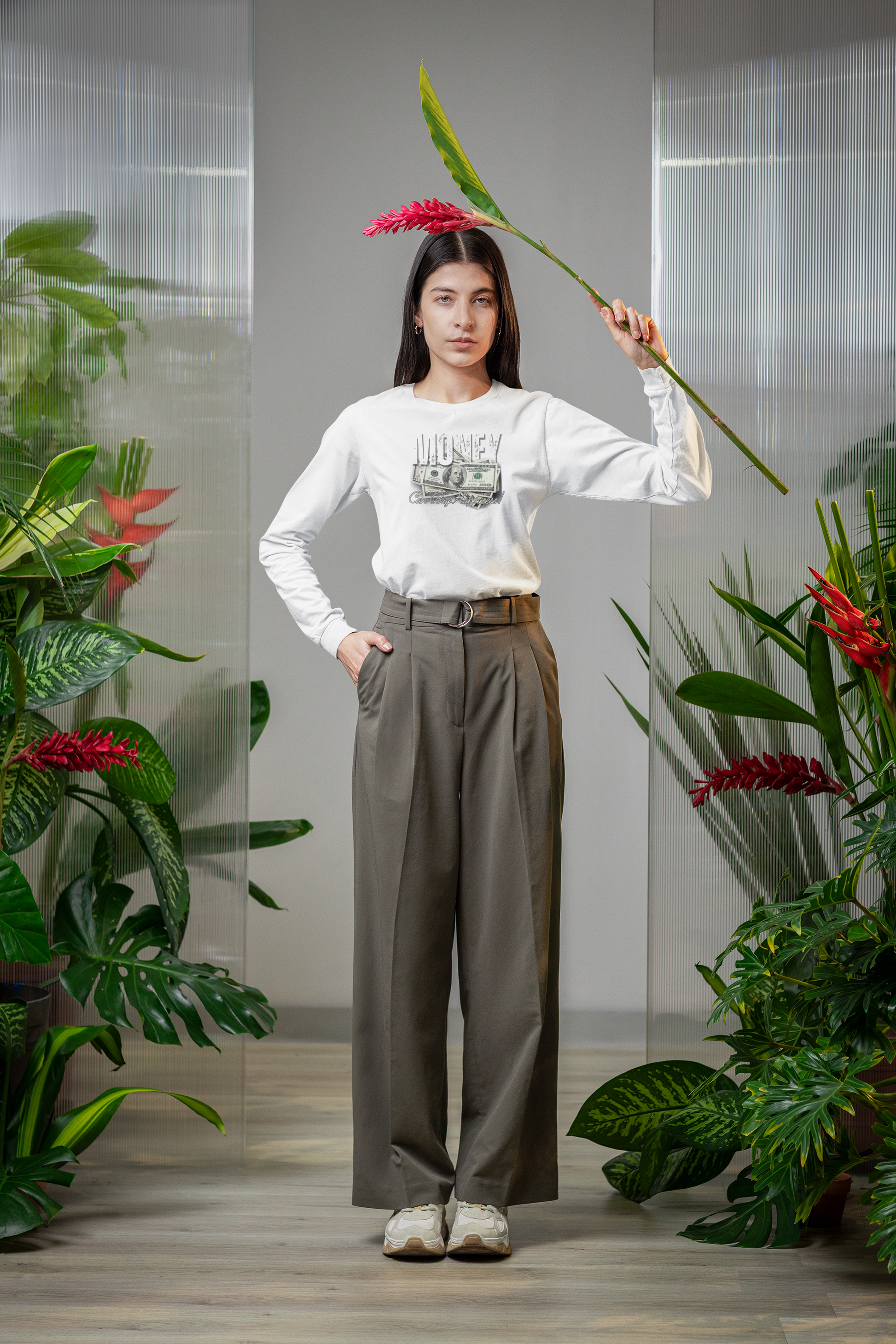 Money Printed Full Sleeve T-Shirt