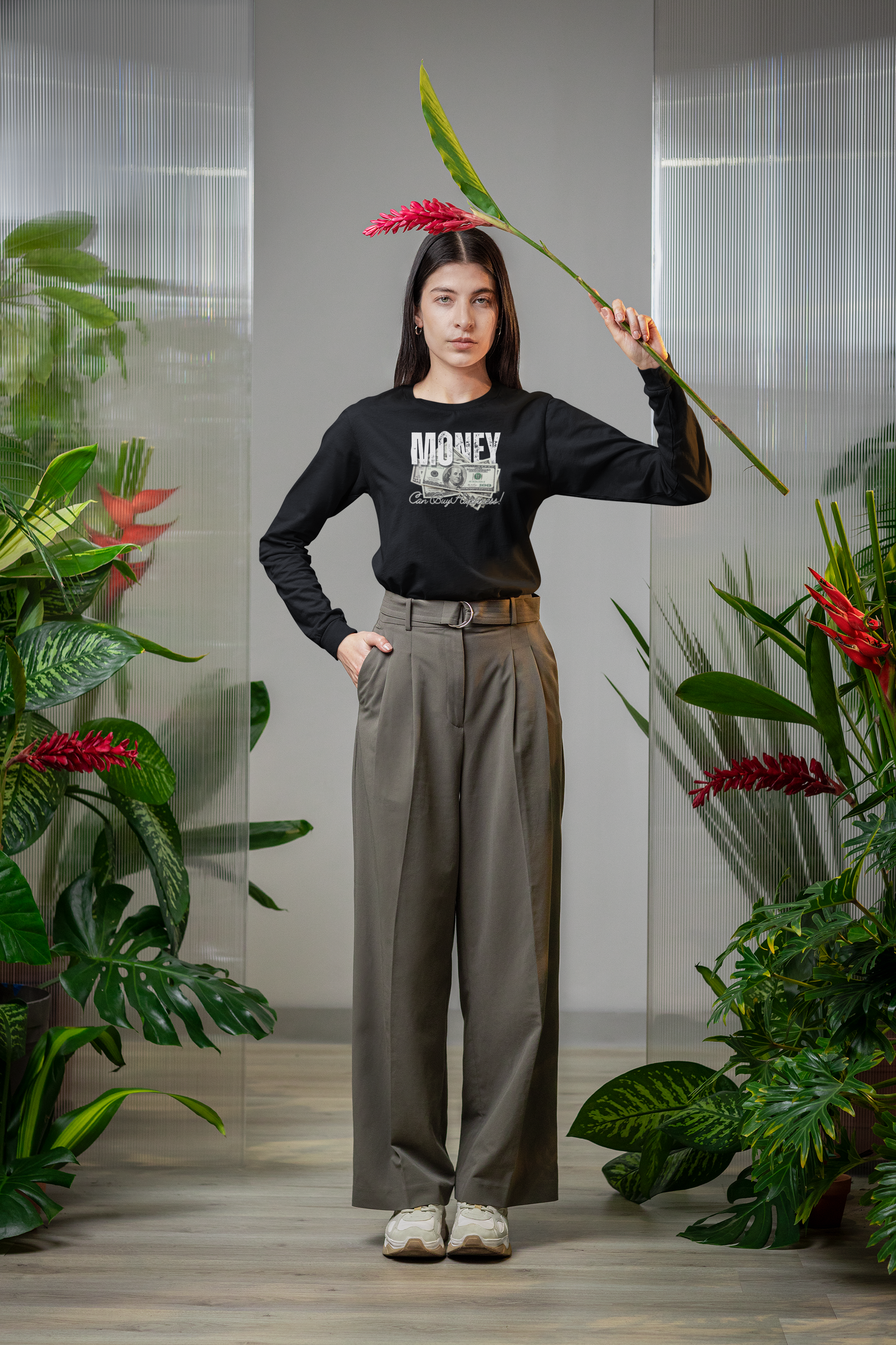 Money Printed Full Sleeve T-Shirt