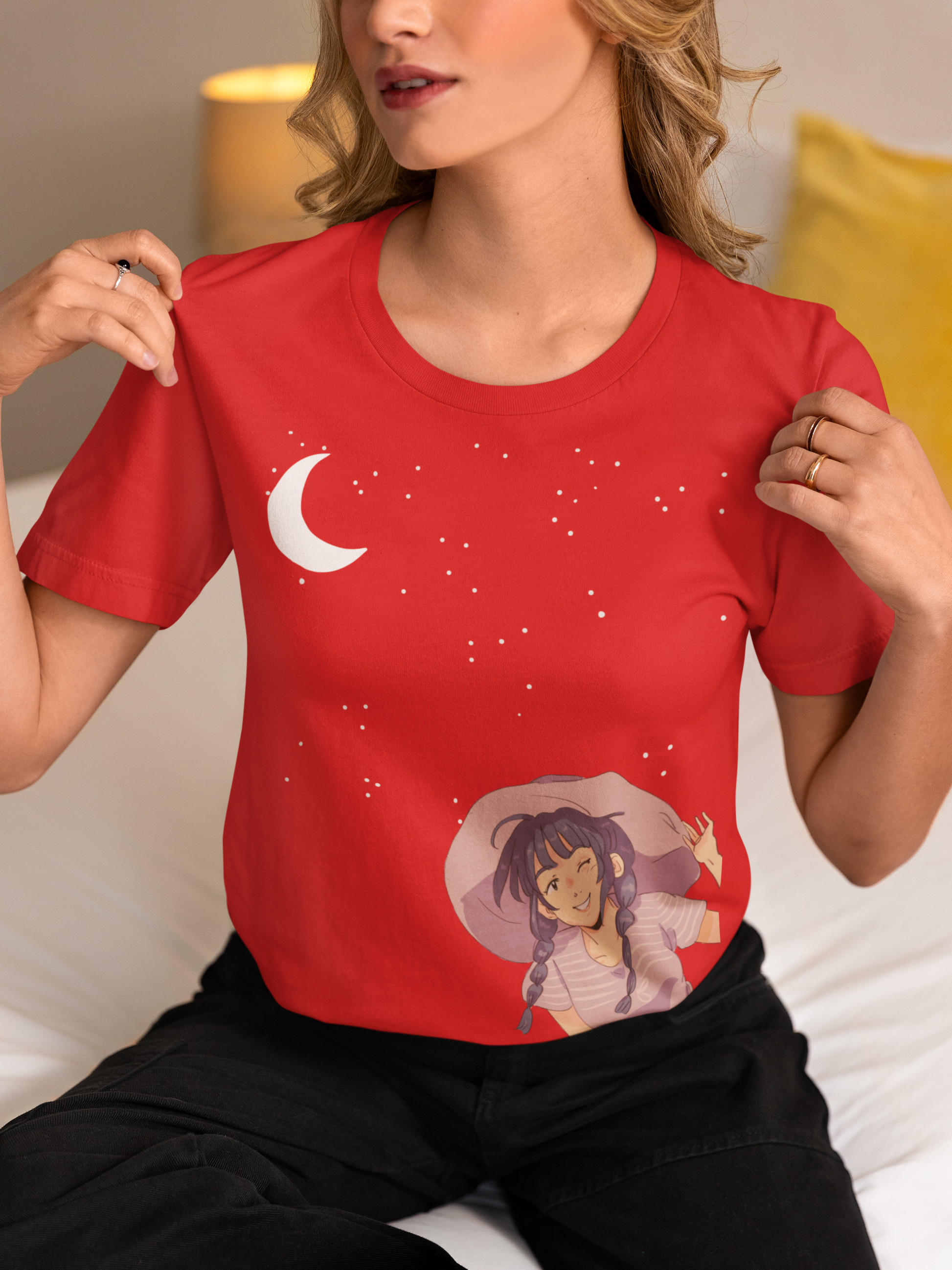 Moon,Stars & Me Cotton T-Shirt