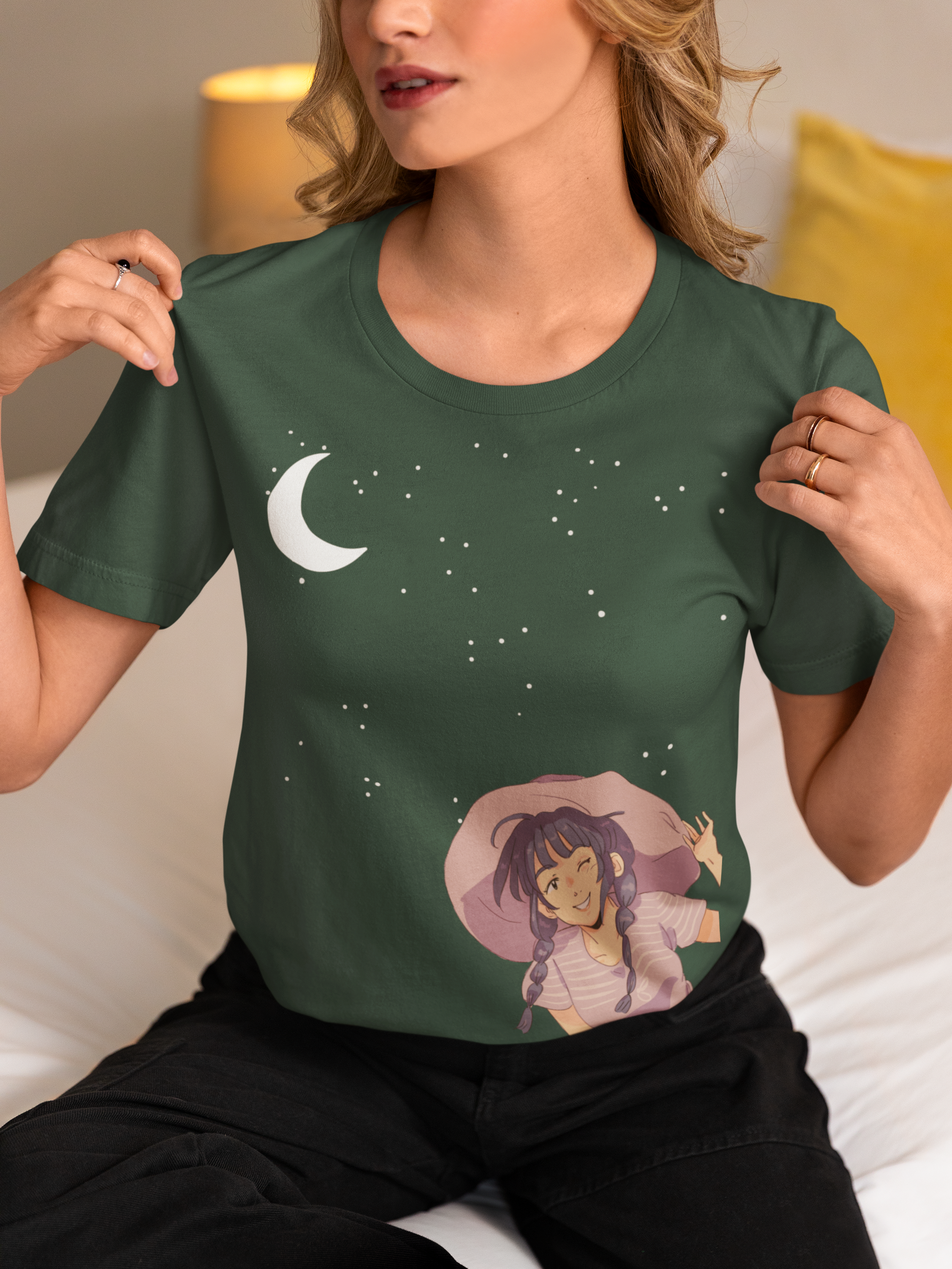 Moon,Stars & Me Cotton T-Shirt