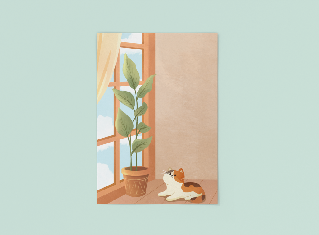 Calm Cat Poster