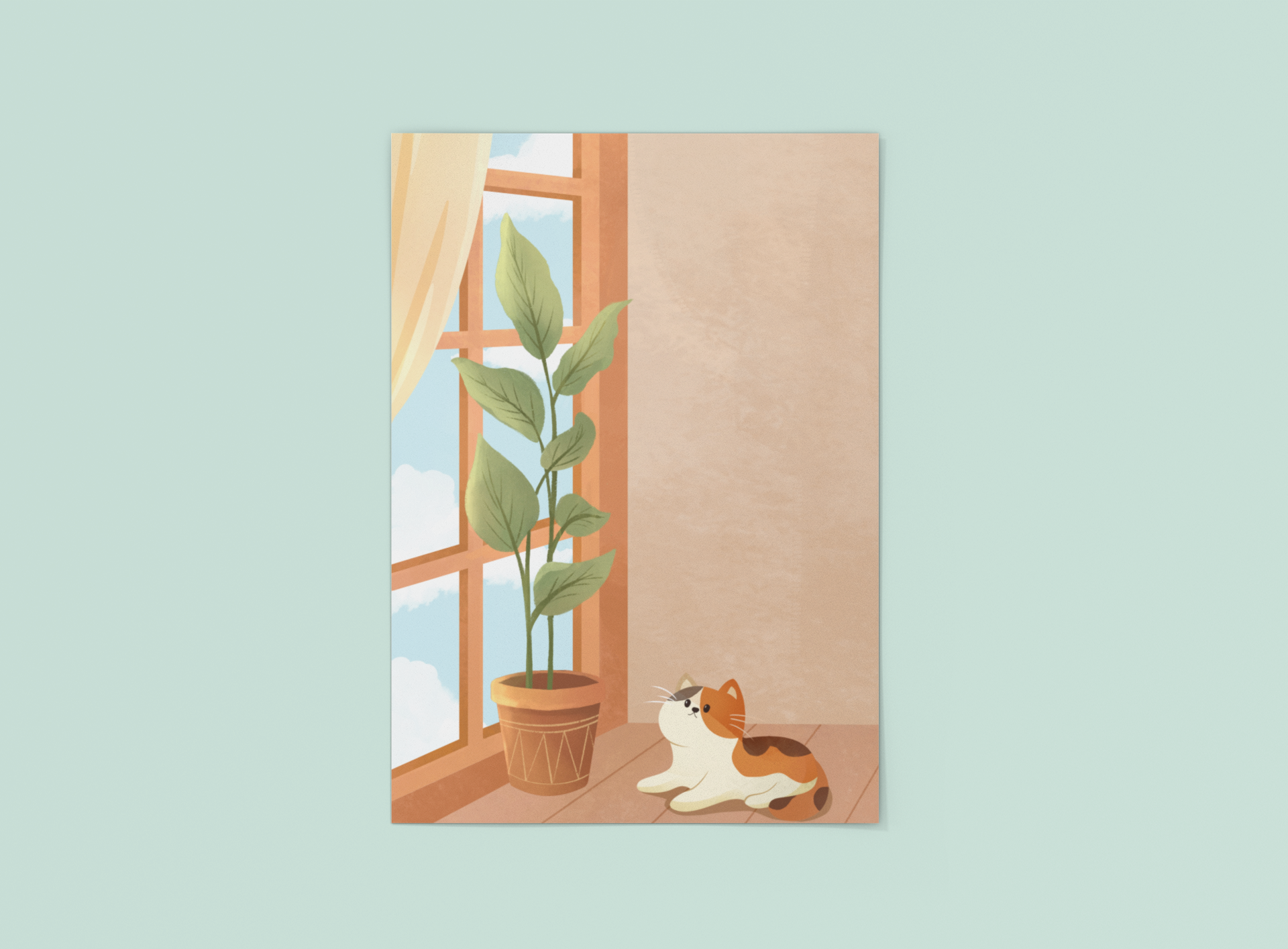 Calm Cat Poster
