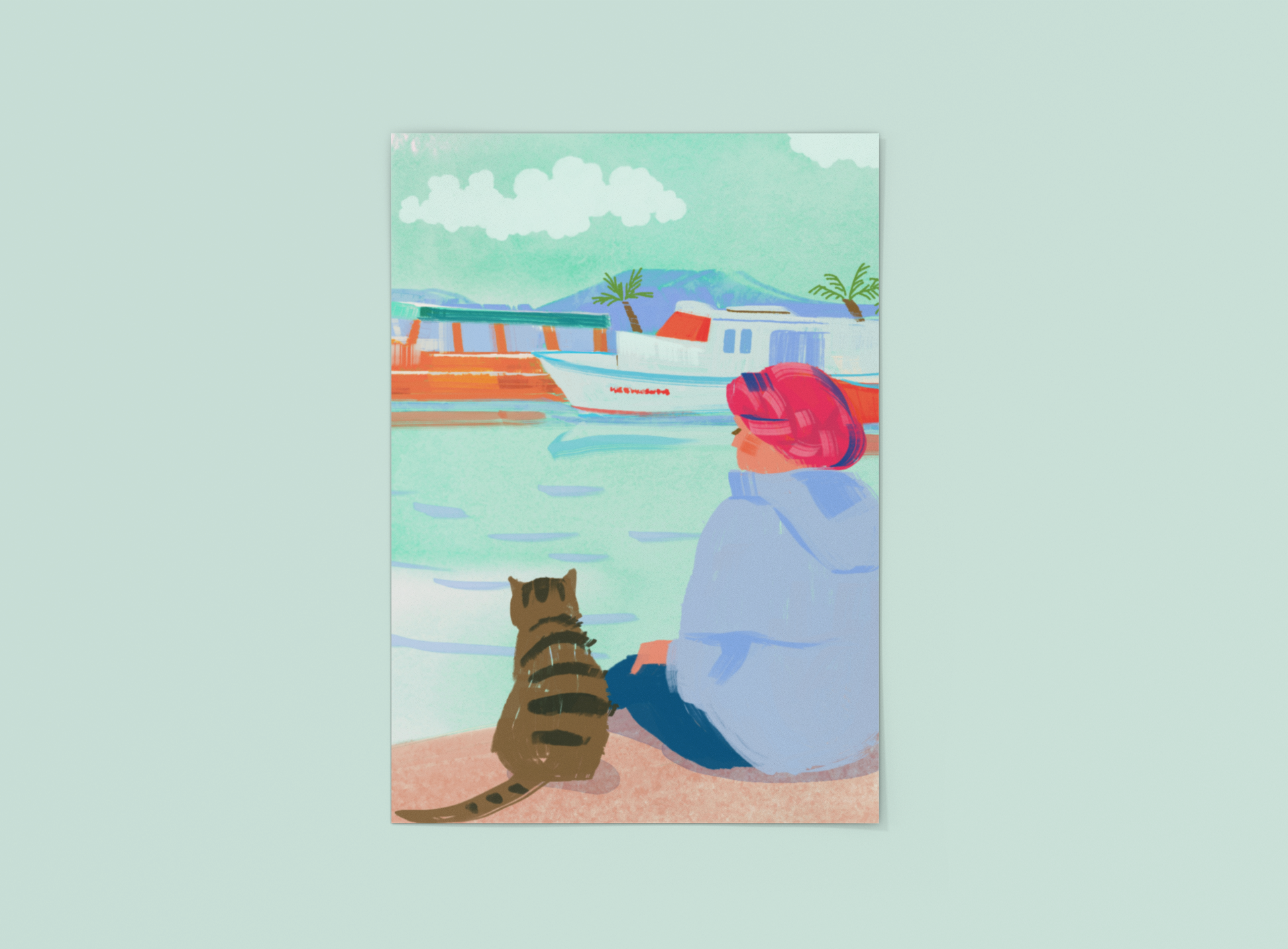 The Cat And Calm Poster