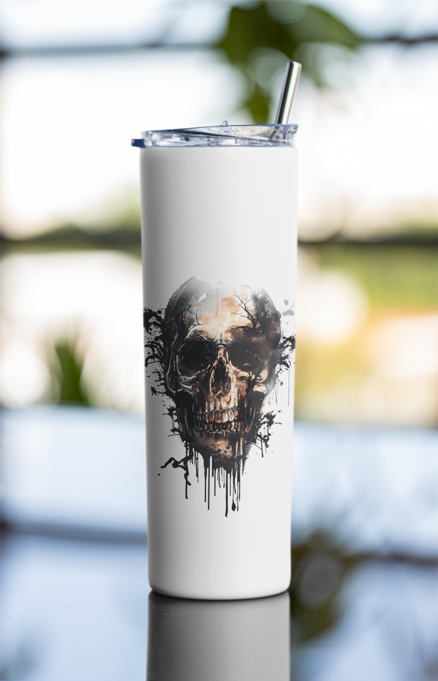 Skull Printed Tumbler Bottle