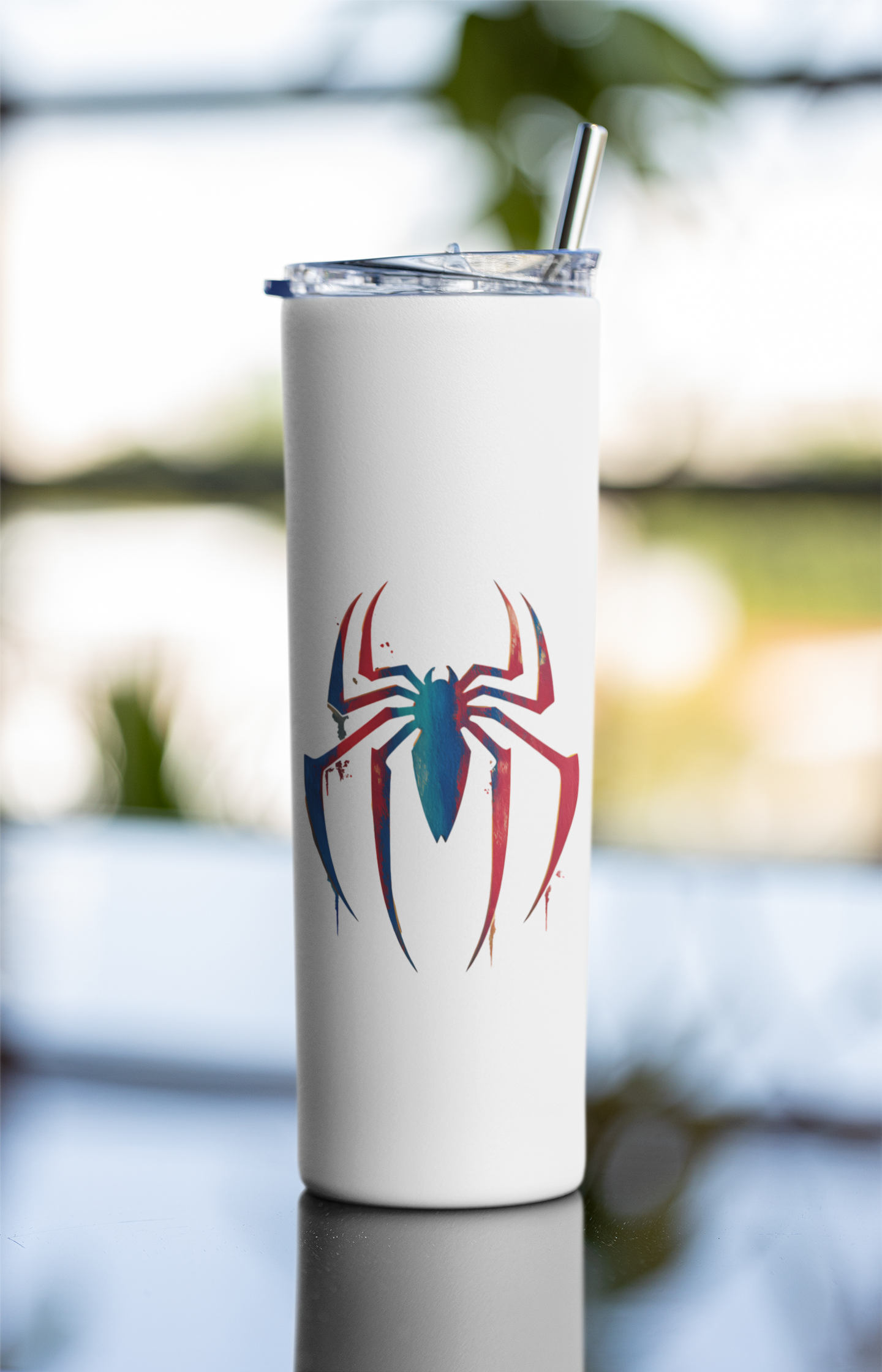 Spiderman Web Printed Tumbler Bottle