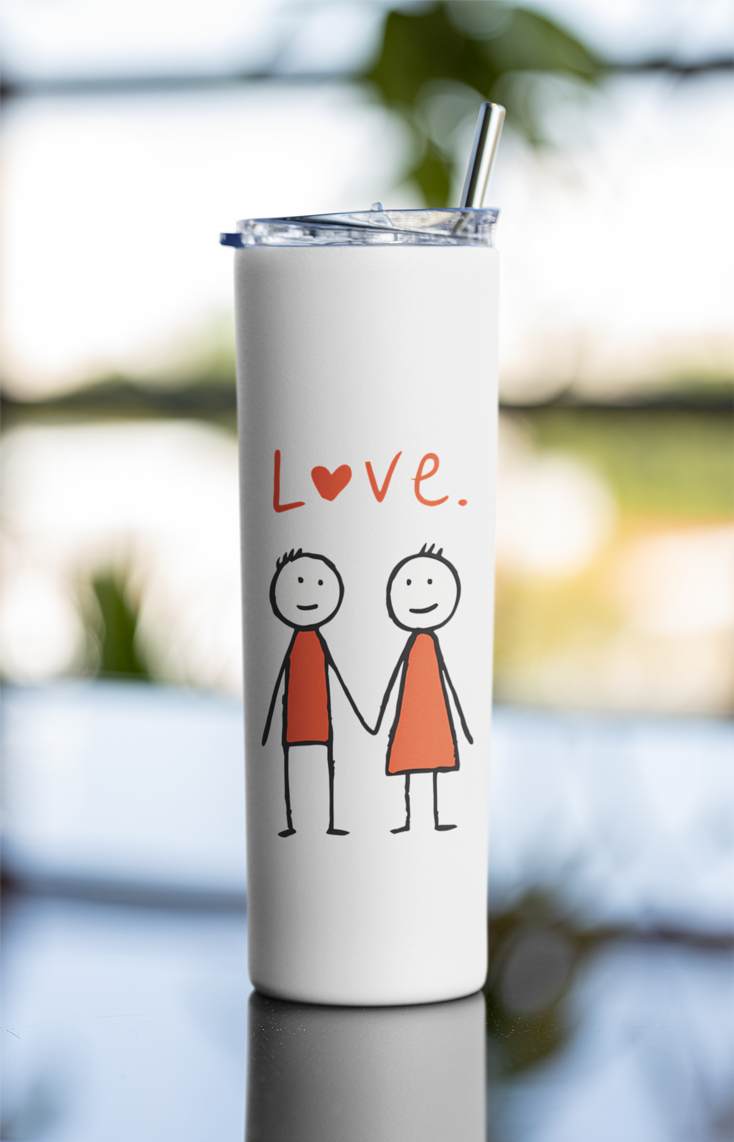 LOVE Printed Tumbler Bottle