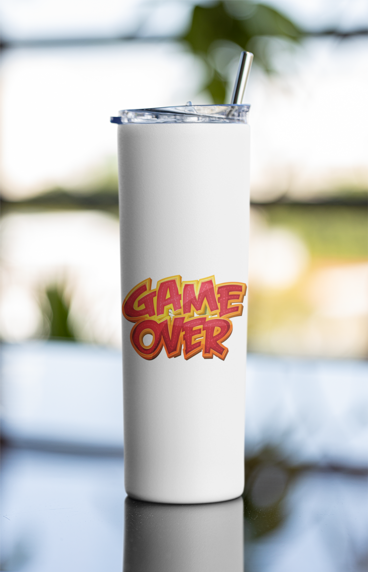 Game Over Printed Tumbler Bottle