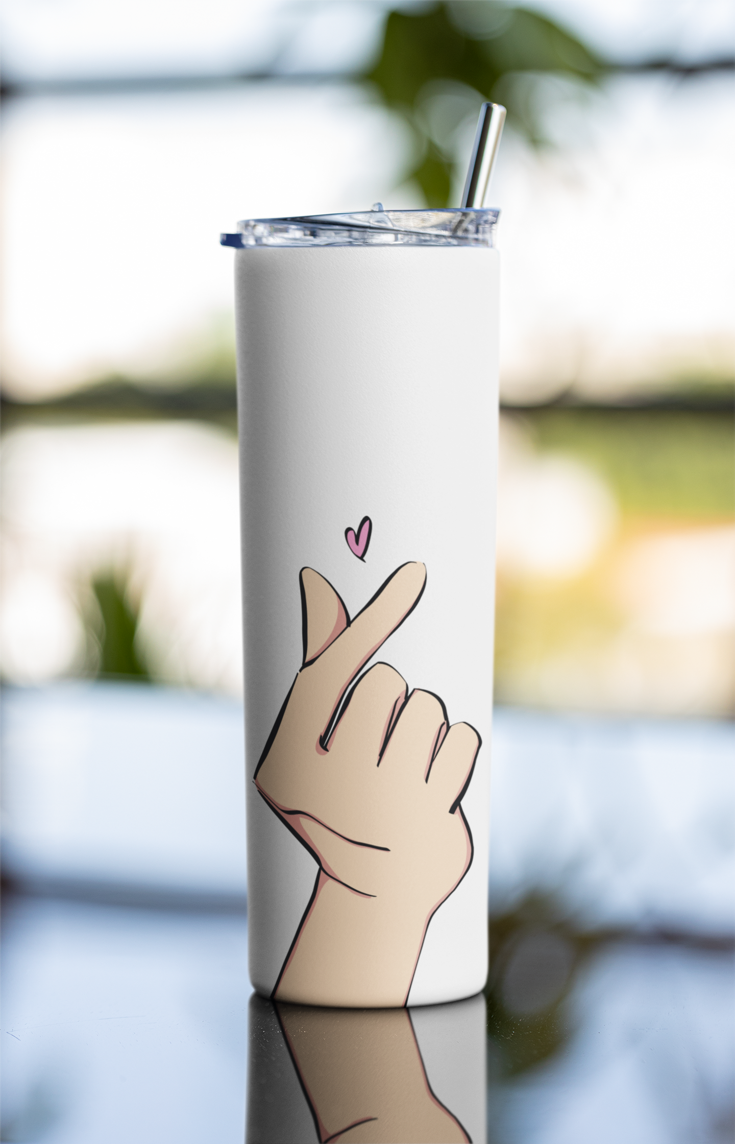 Love Sign Printed Tumbler Bottle