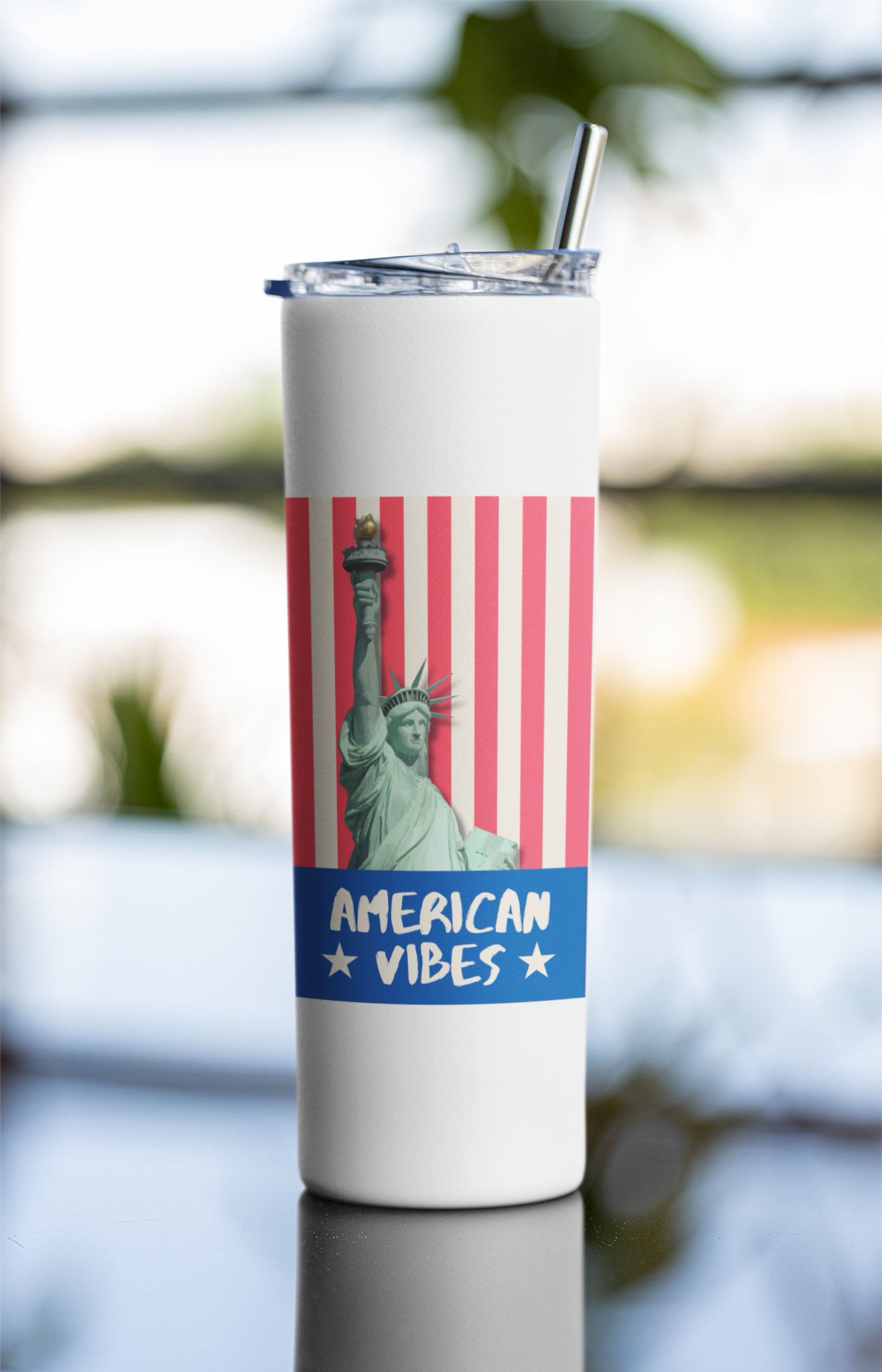 American Vibes Printed Tumbler Bottle