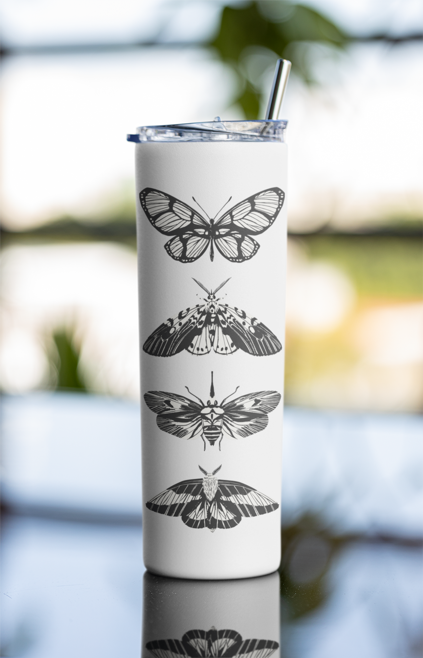Butterfly Printed Tumbler Bottle
