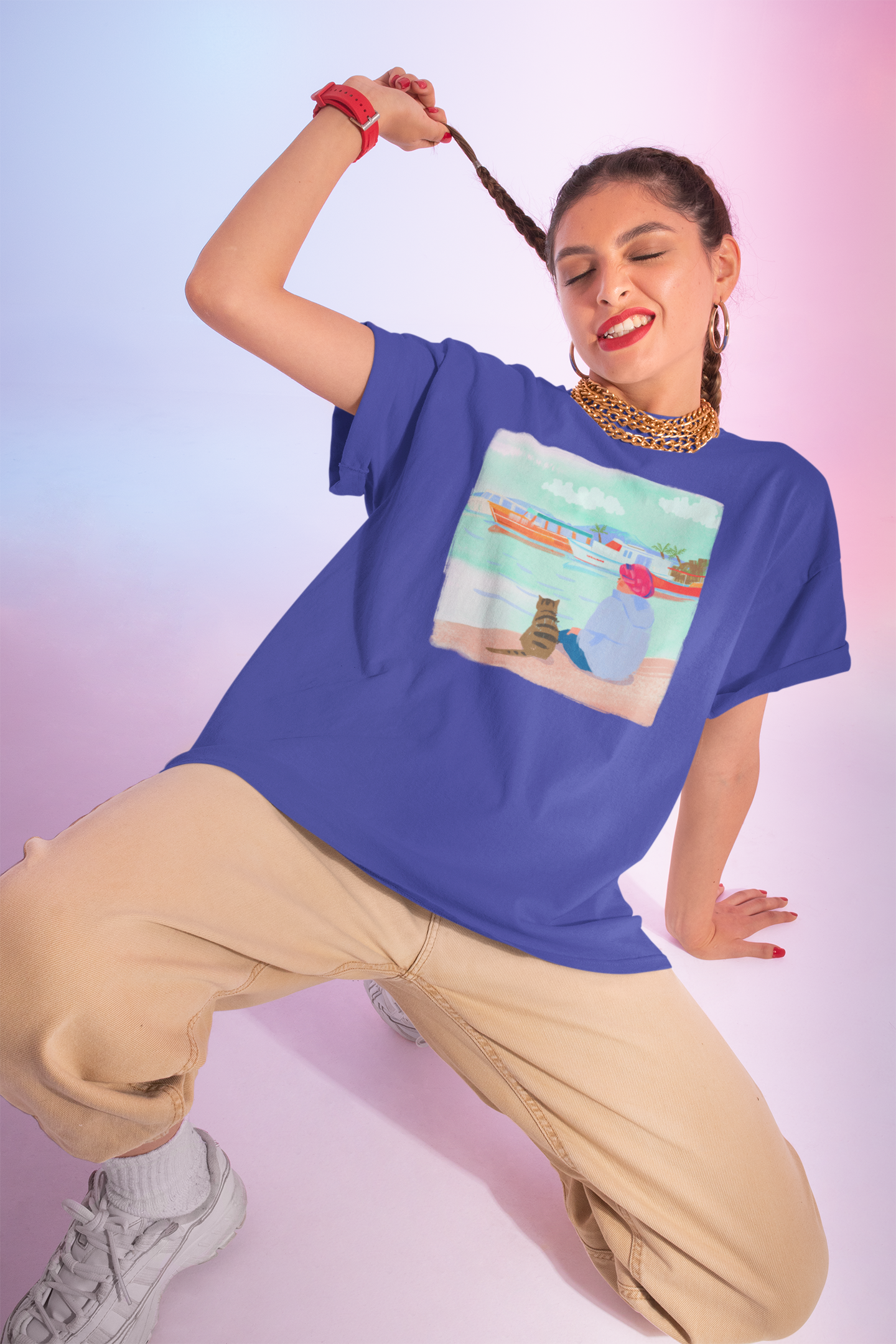 The Cat & Calm Oversized T-Shirt