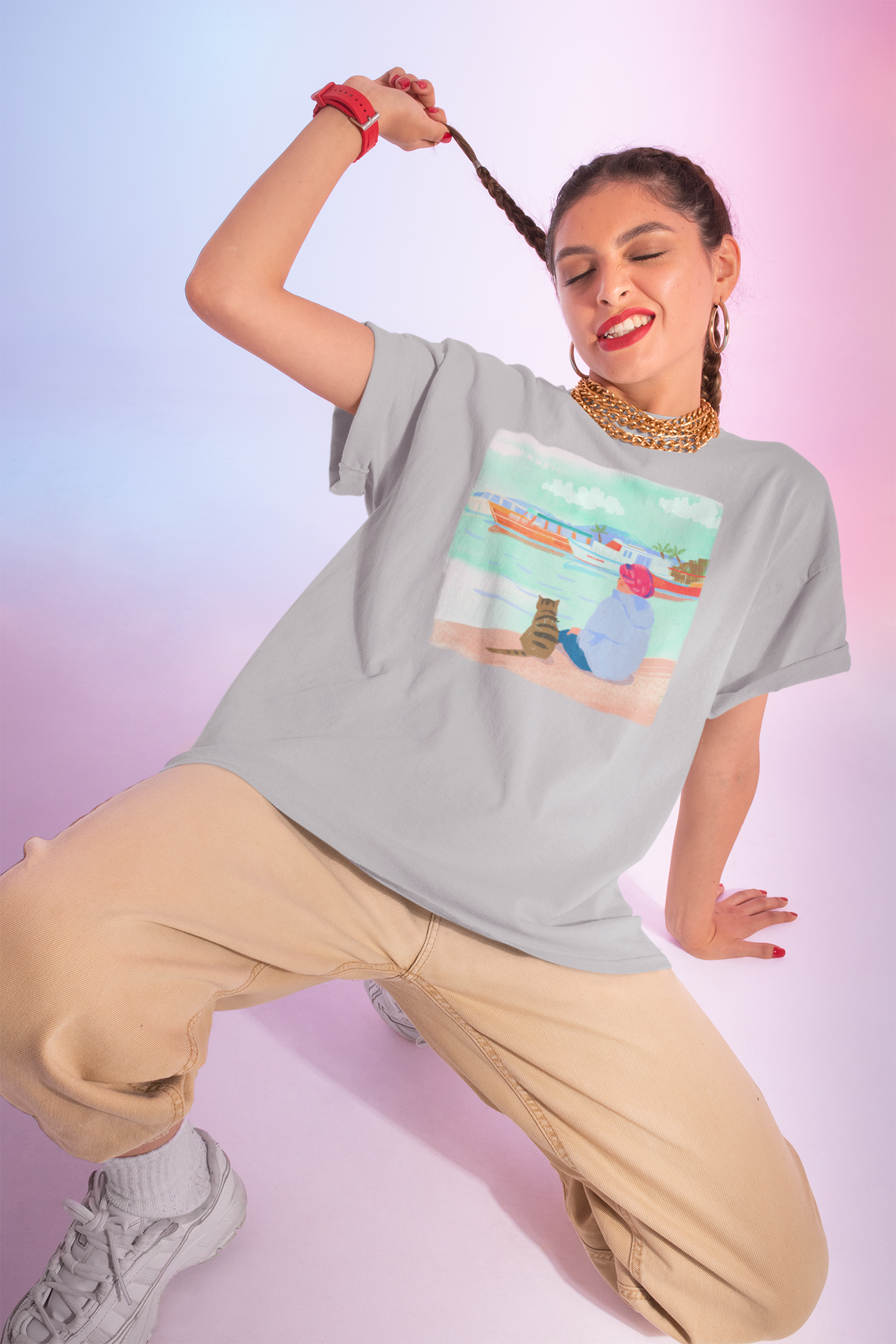 The Cat & Calm Oversized T-Shirt