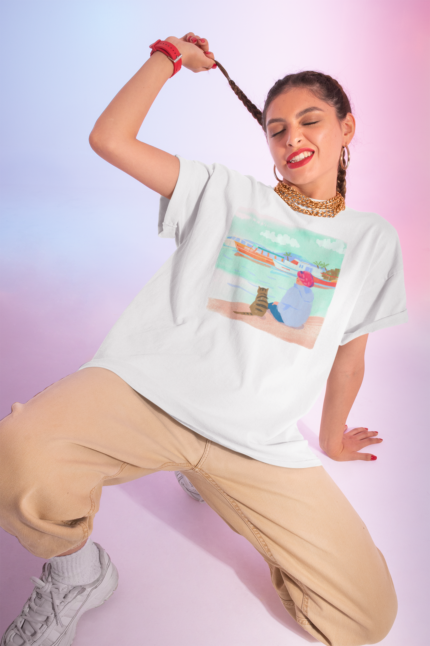 The Cat & Calm Oversized T-Shirt