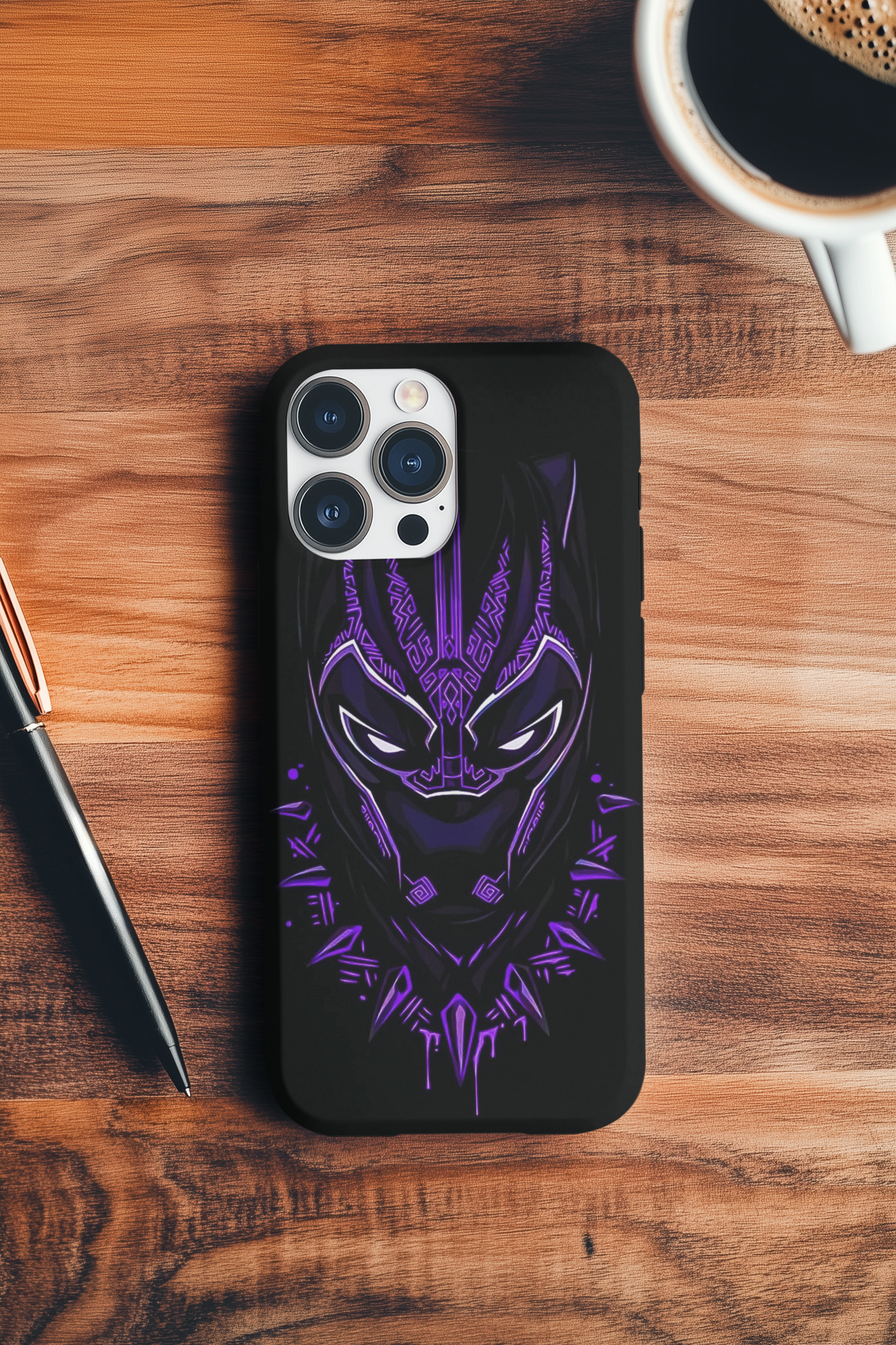 Purple Panther Back Cover Case For iPhone
