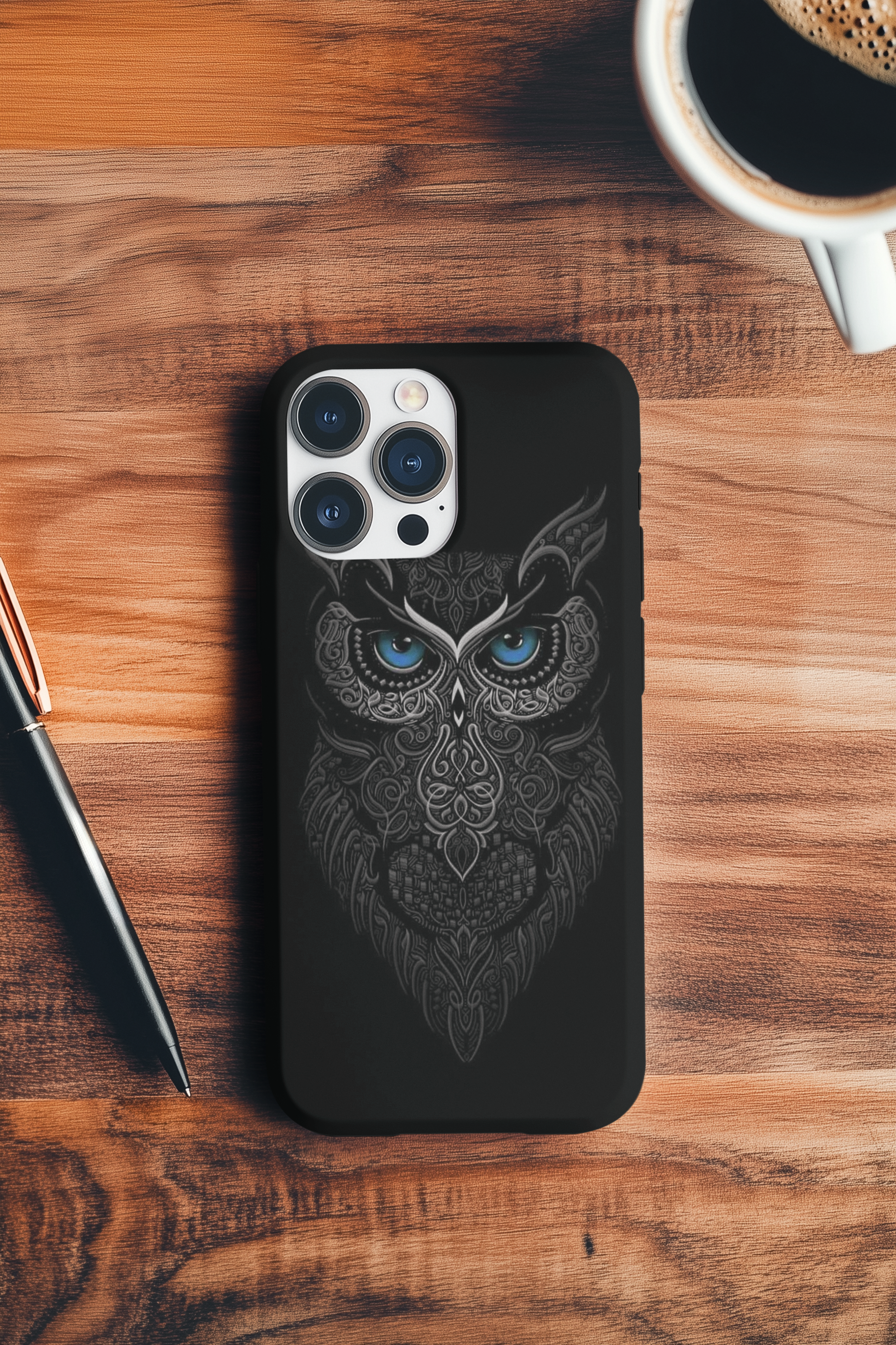 Owl Blue Eyes Back Cover Case For iPhone