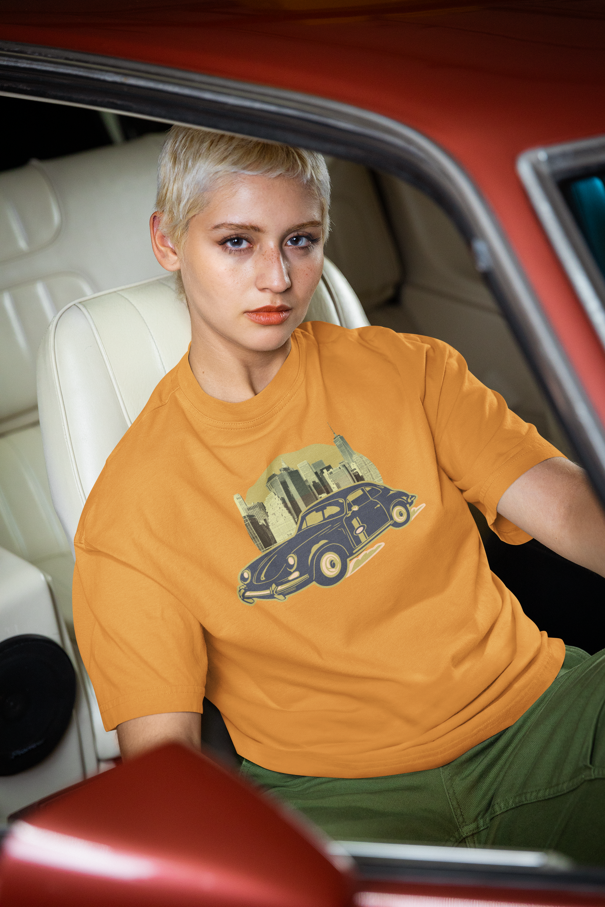 Vintage Car Oversized T-Shirt