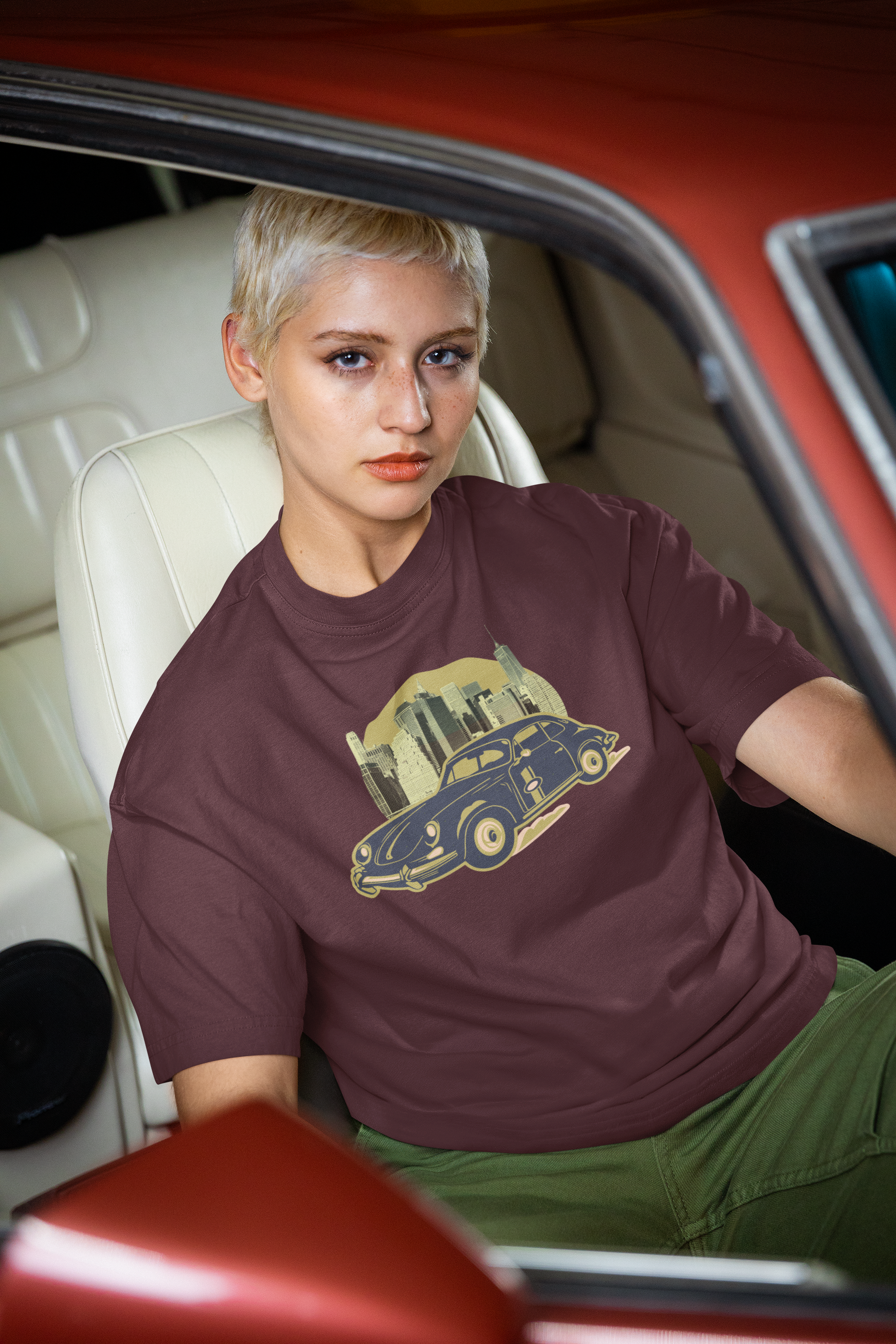 Vintage Car Oversized T-Shirt