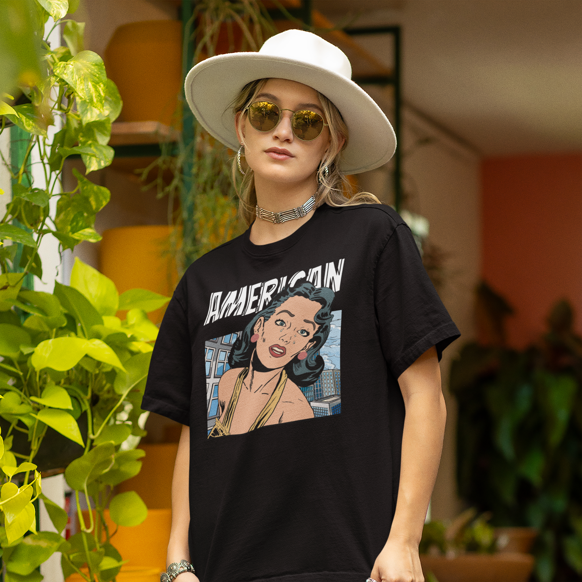 American Oversized 100% Cotton T-Shirt