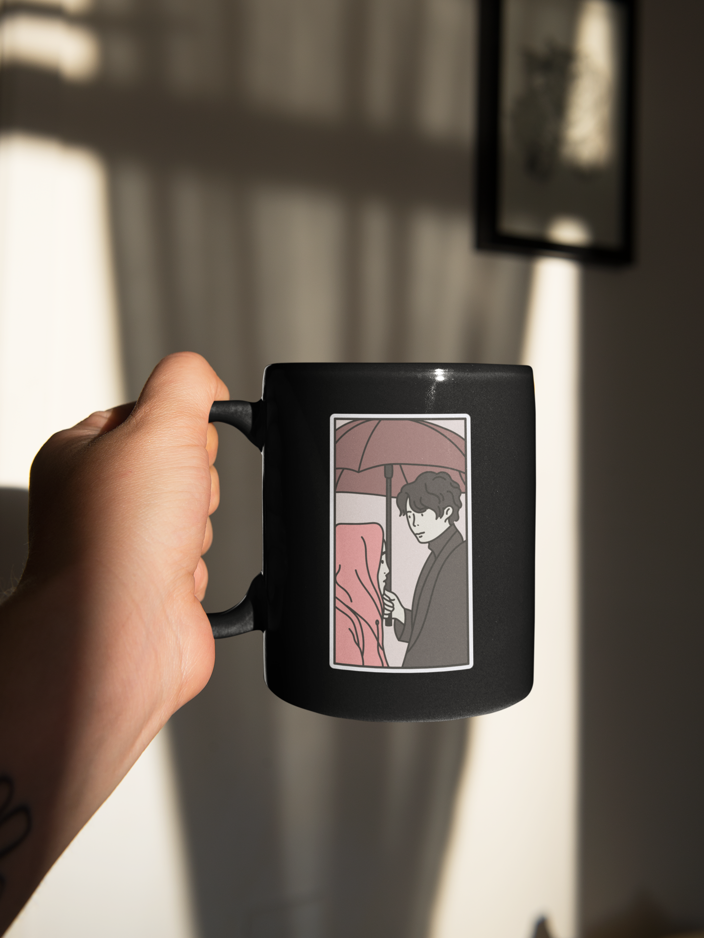 Couples Under Umbrella Coffee Mug