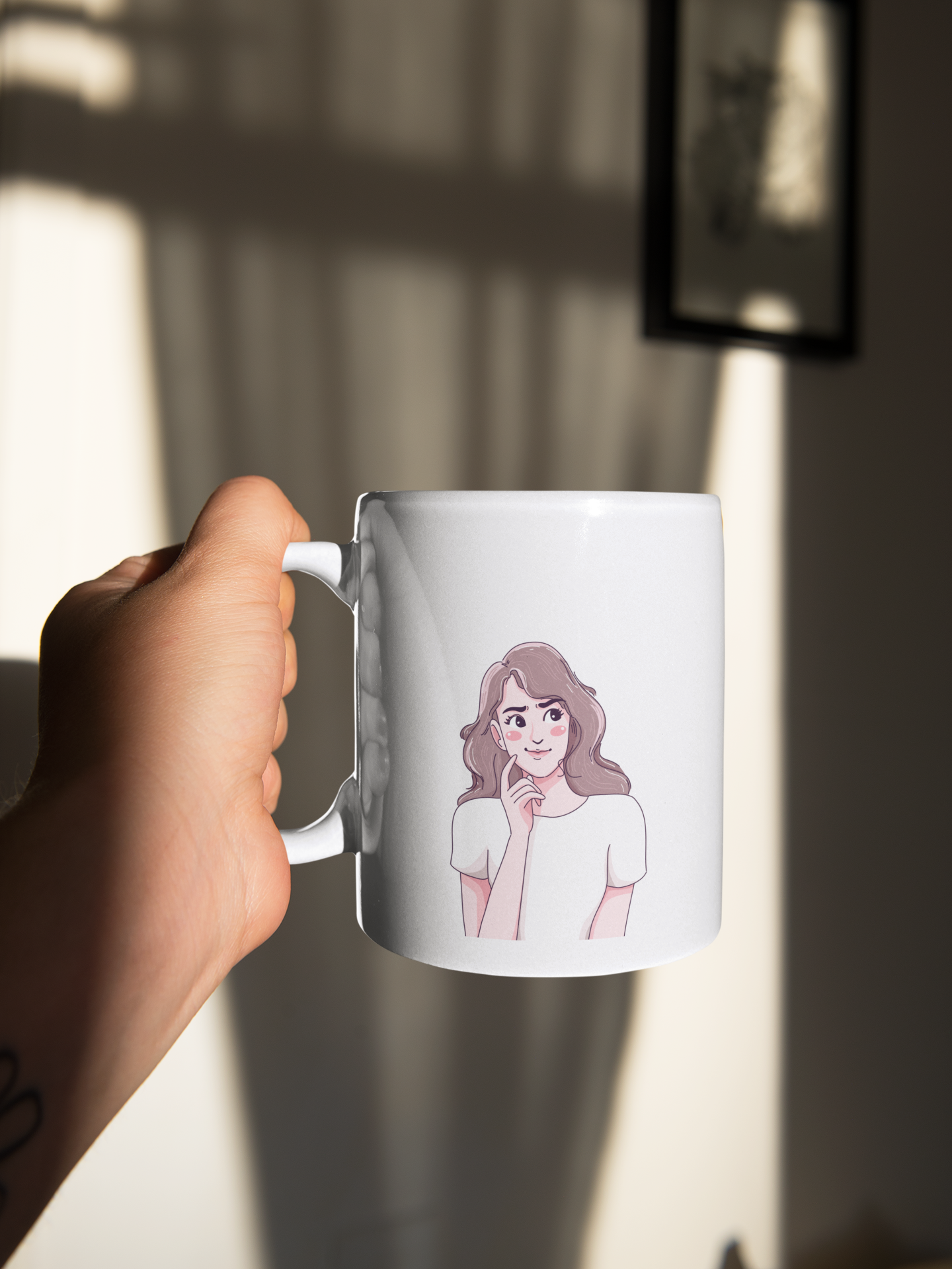 Cute Girl Printed Coffee Mug