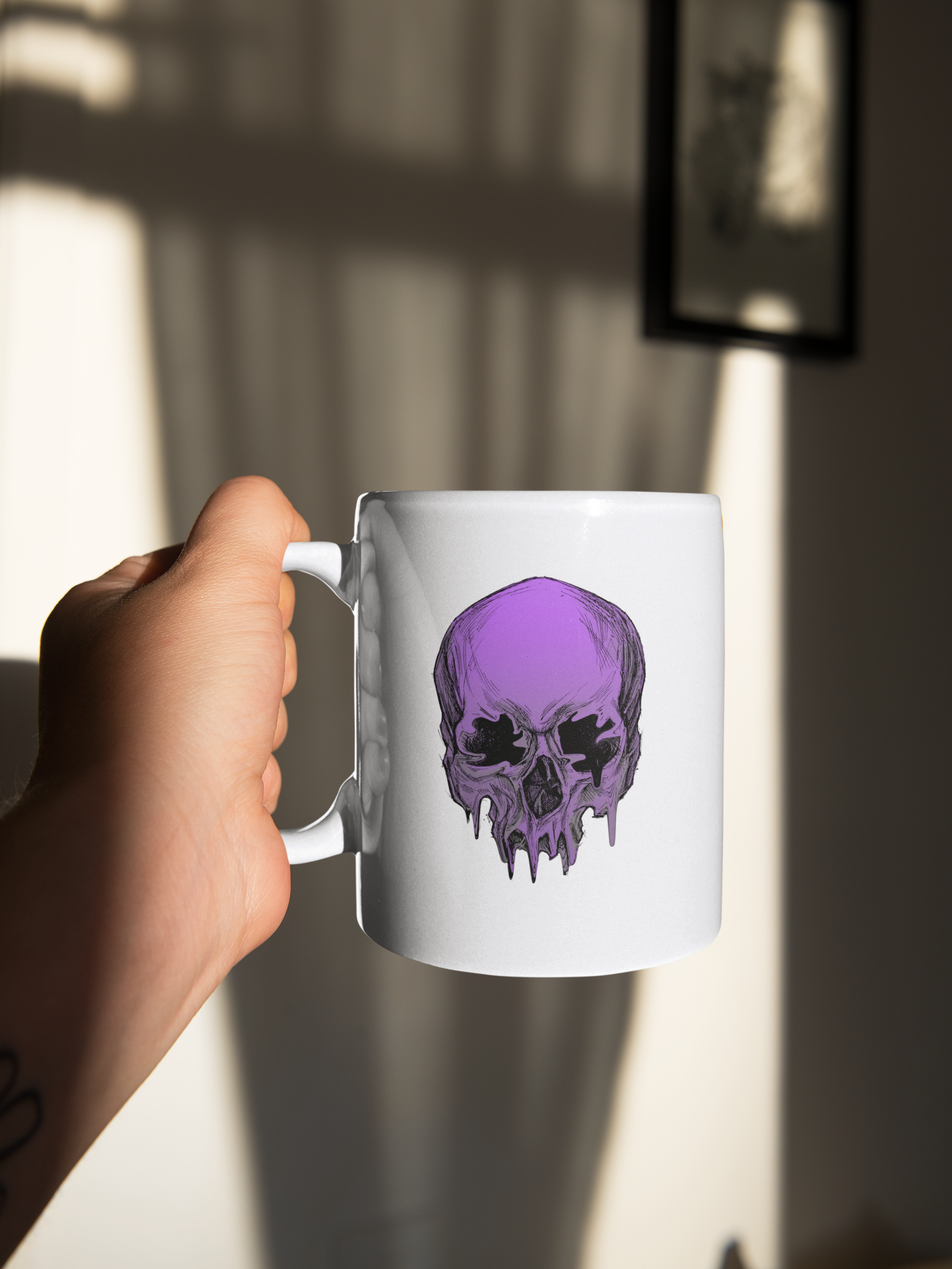 Purple Skull Coffee Mug