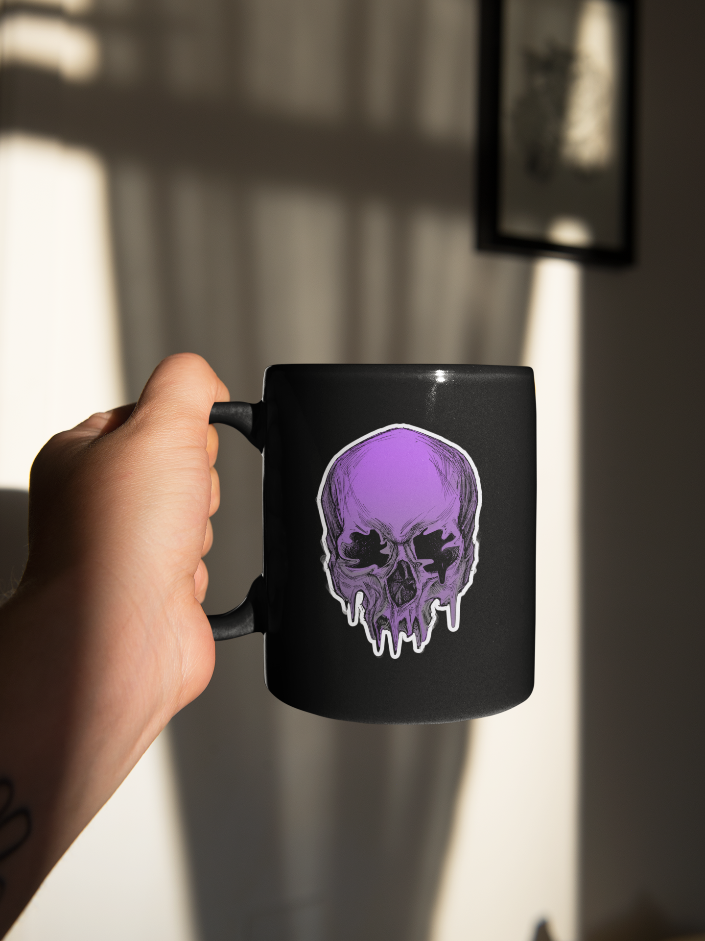 Purple Skull Coffee Mug