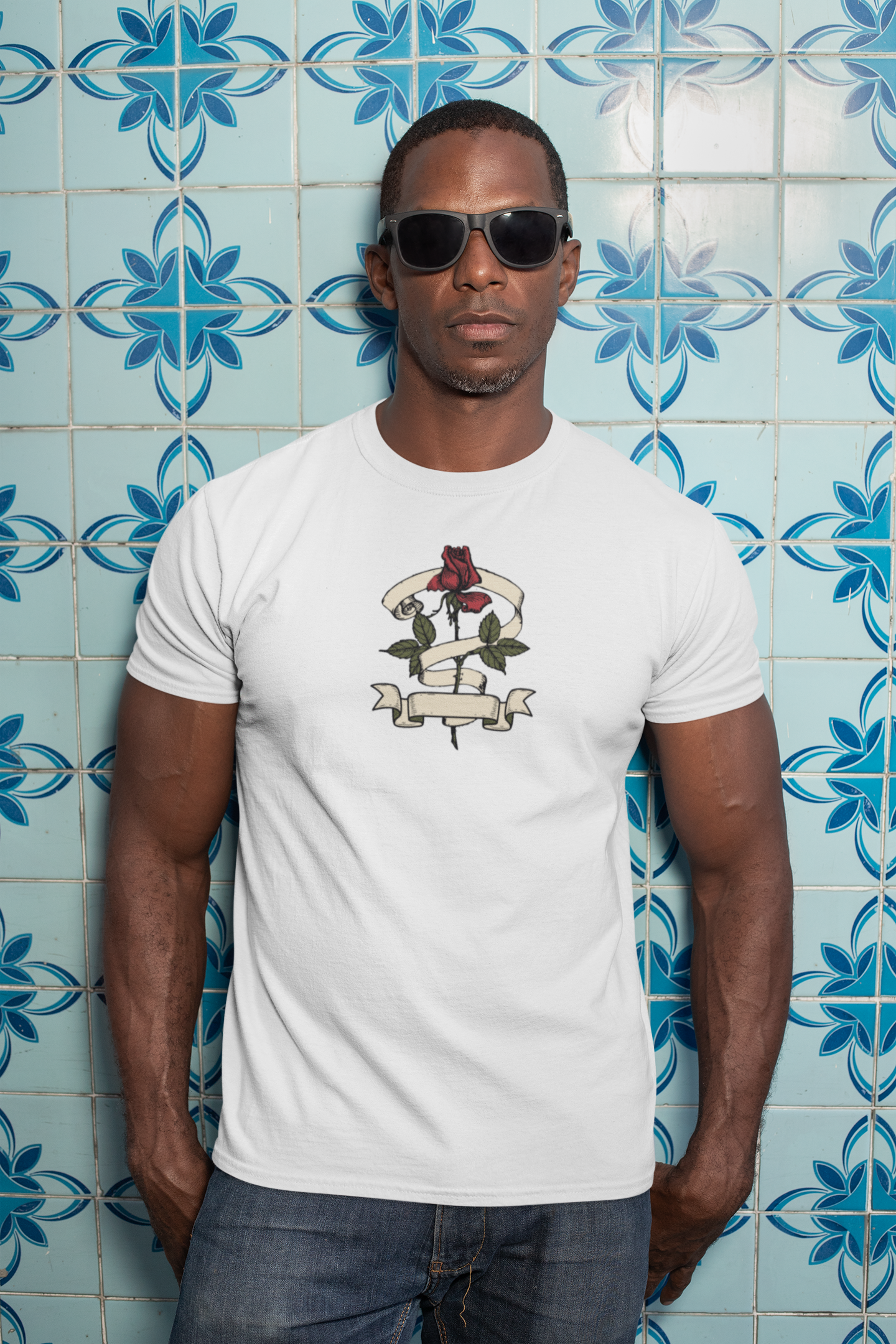 Rose & Ribbon Cotton T-Shirt