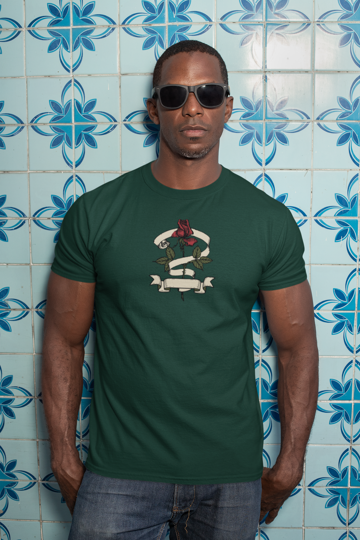 Rose & Ribbon Cotton T-Shirt