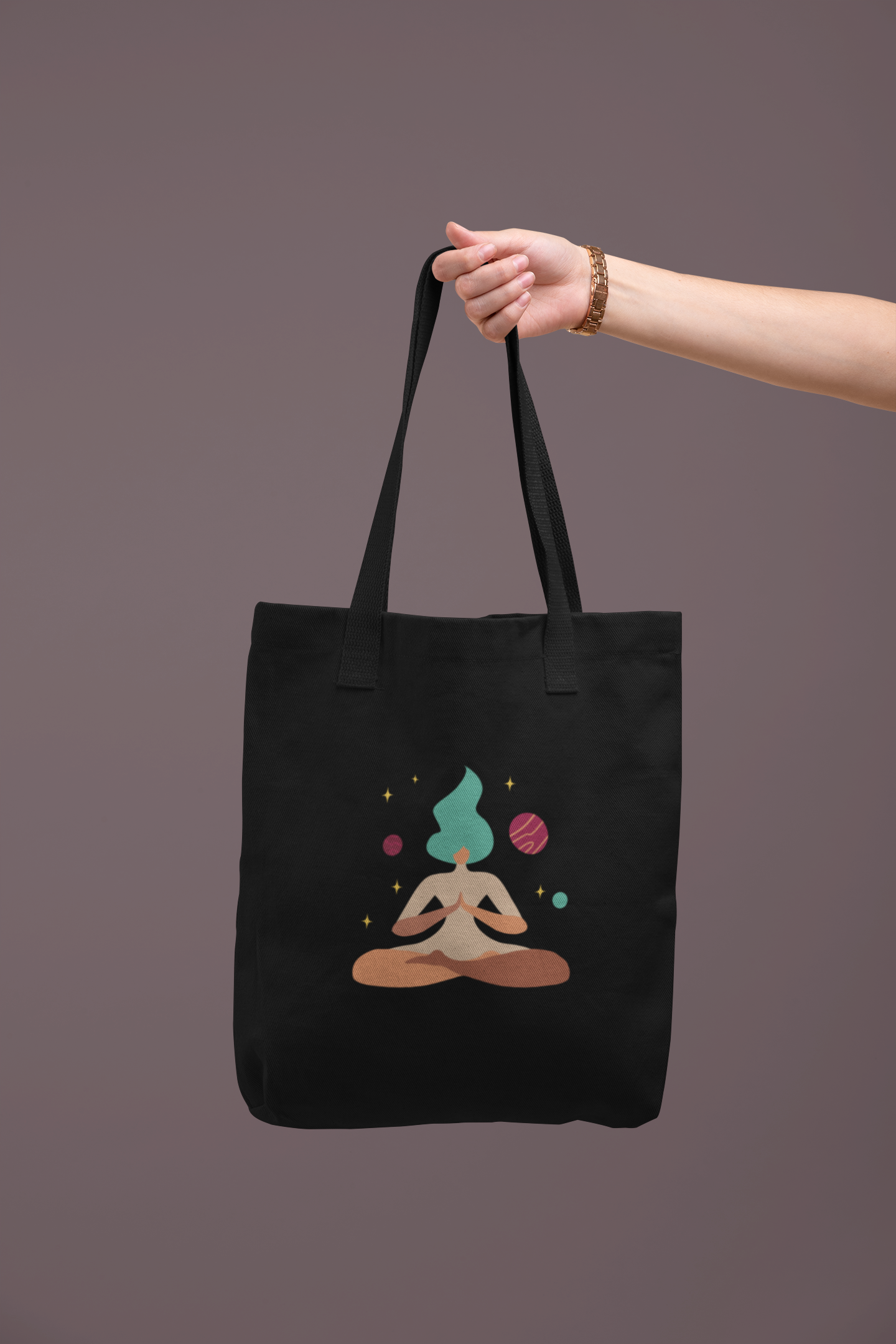 Meditation Zipper Tote Bag