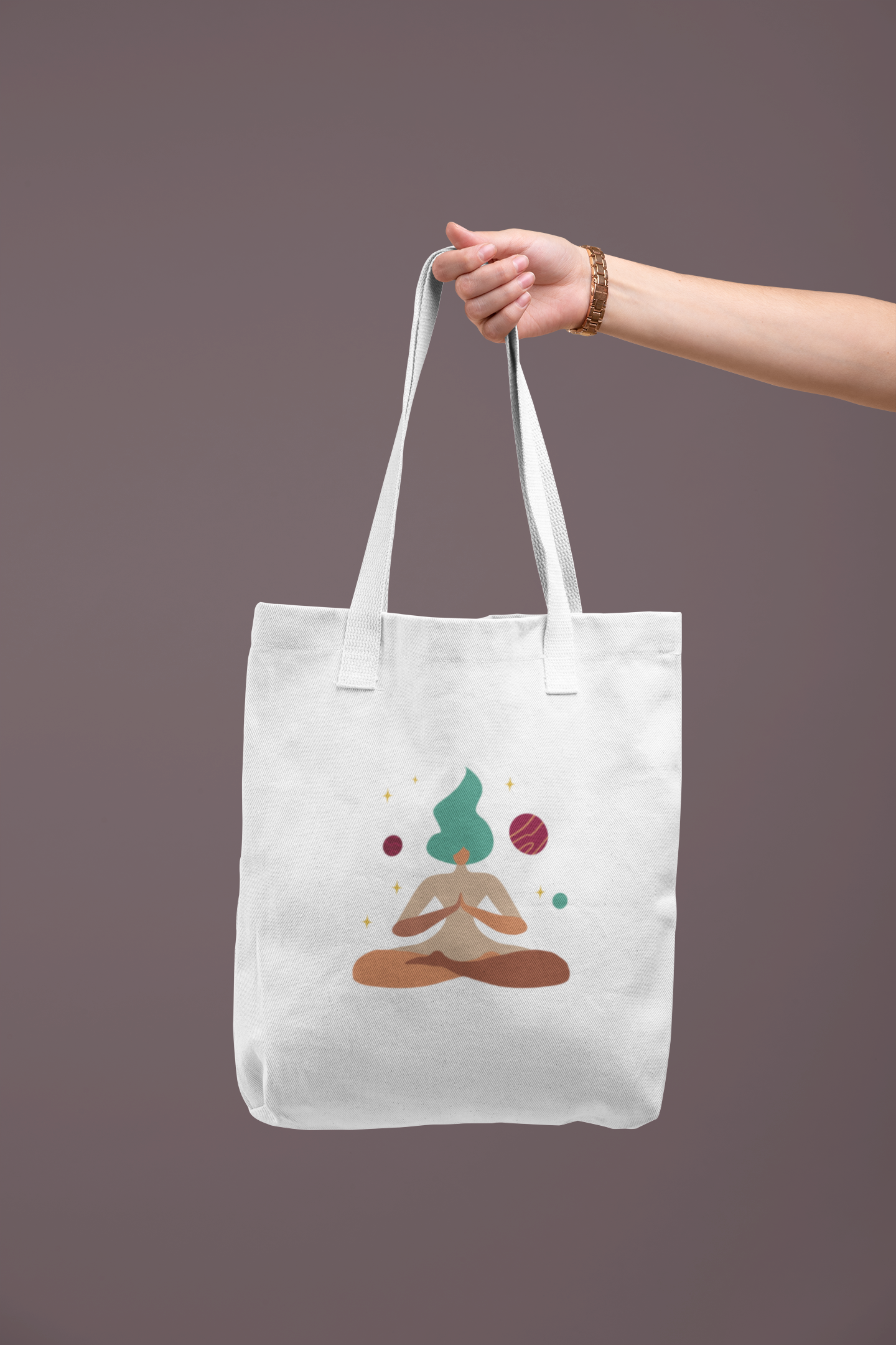 Meditation Zipper Tote Bag