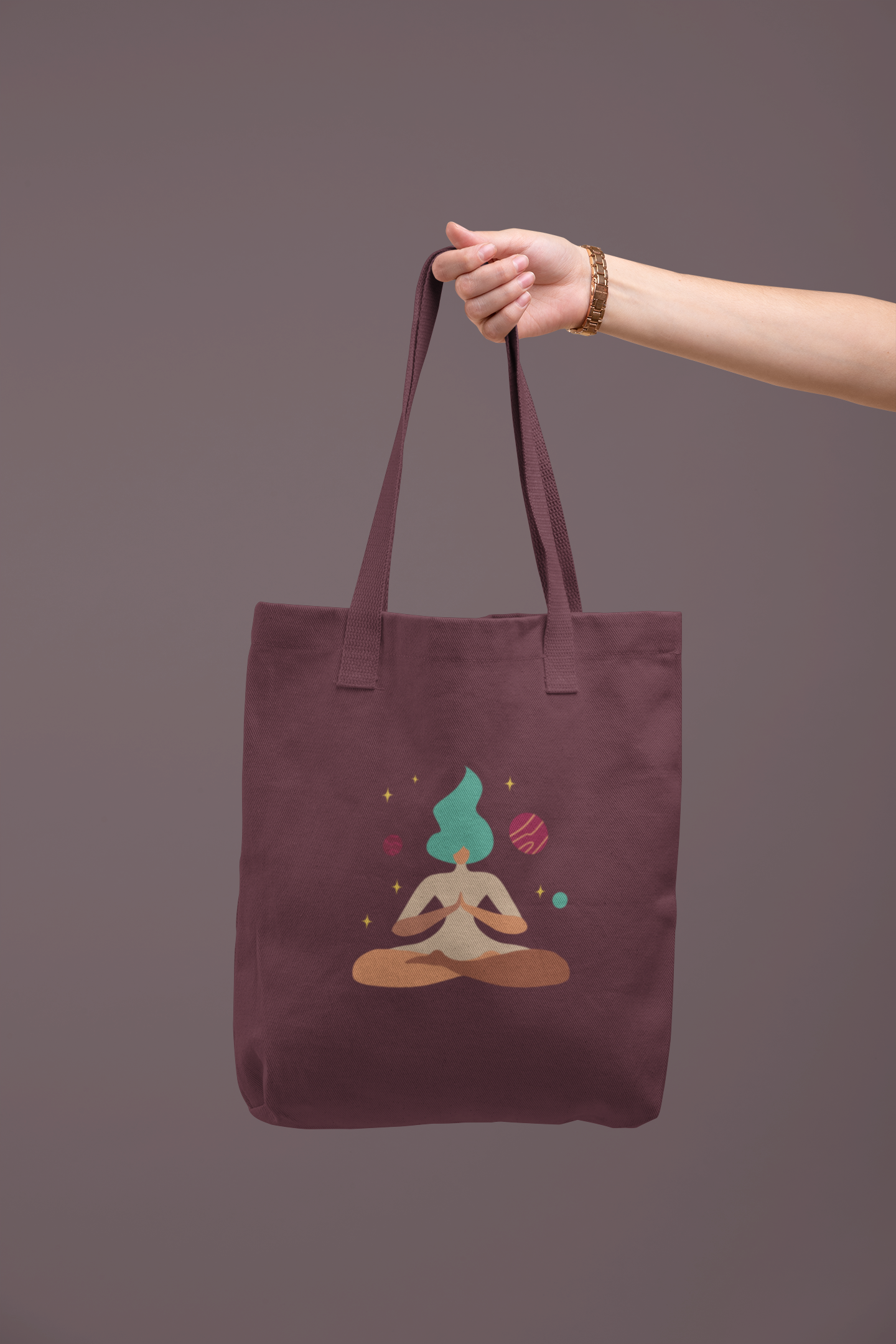 Meditation Zipper Tote Bag