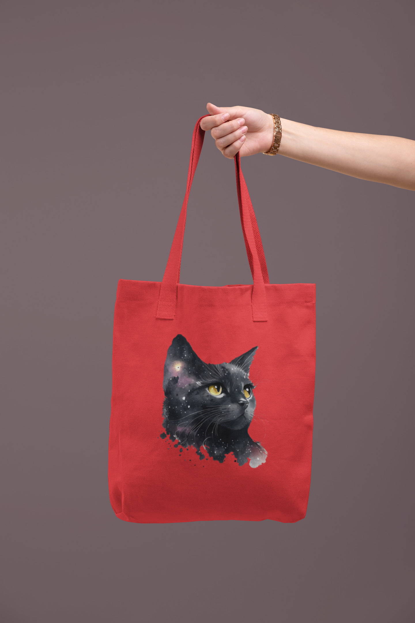 Black Cat Zipper Tote Bag