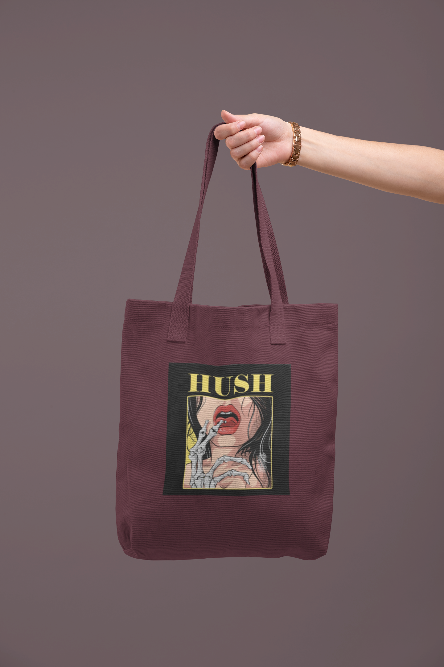 HUSH Zipper Tote Bag