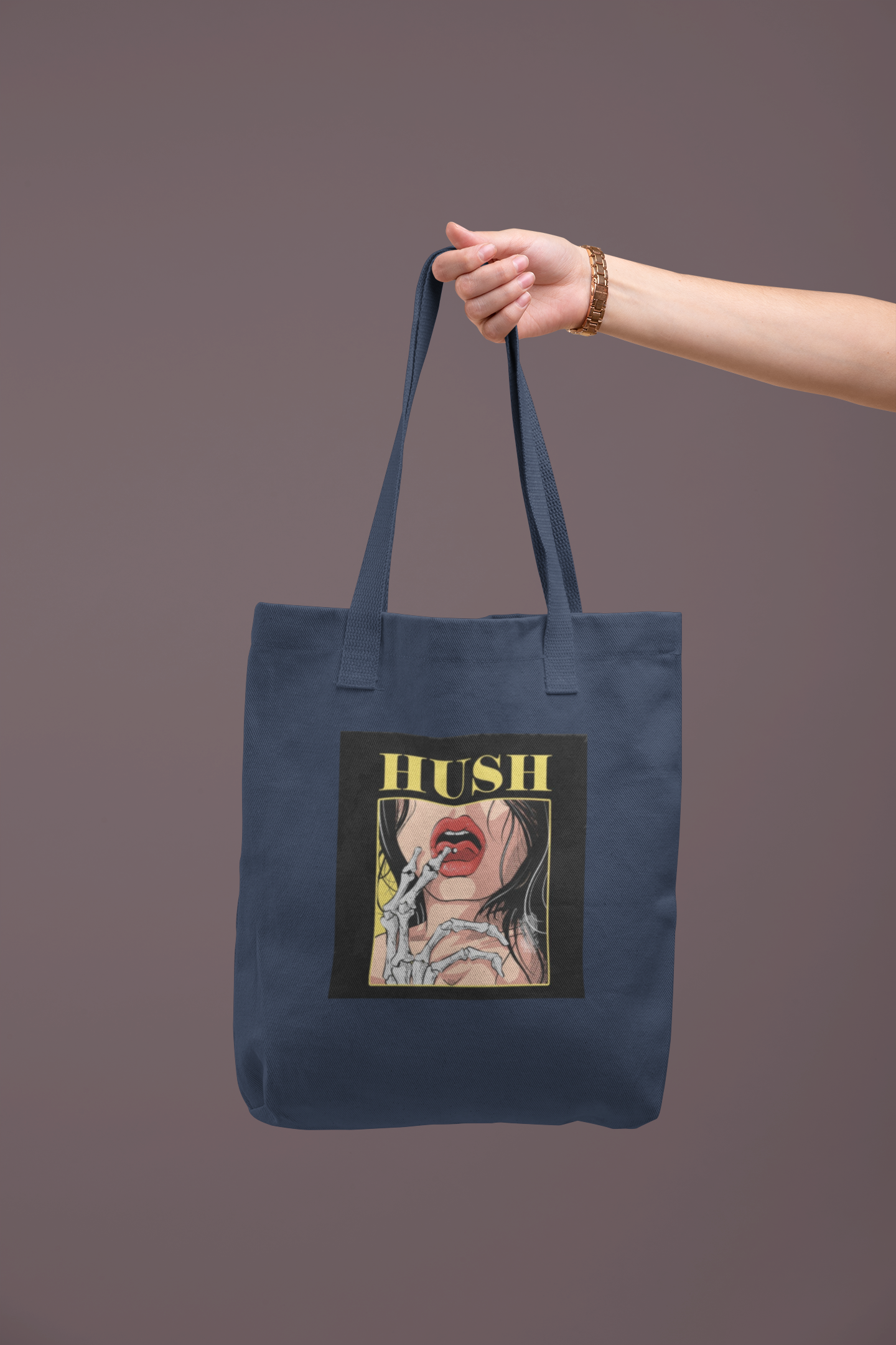 HUSH Zipper Tote Bag