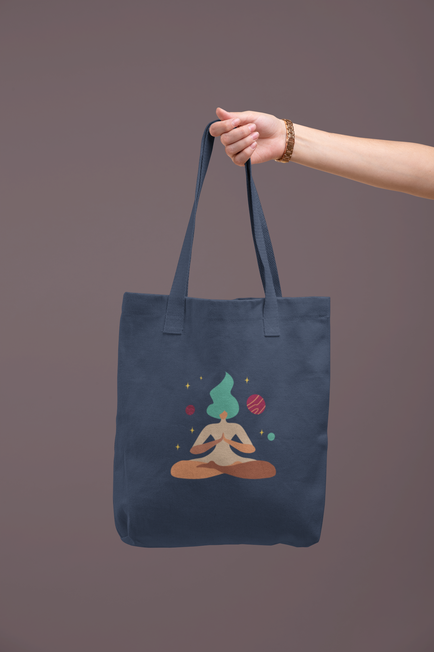 Meditation Zipper Tote Bag