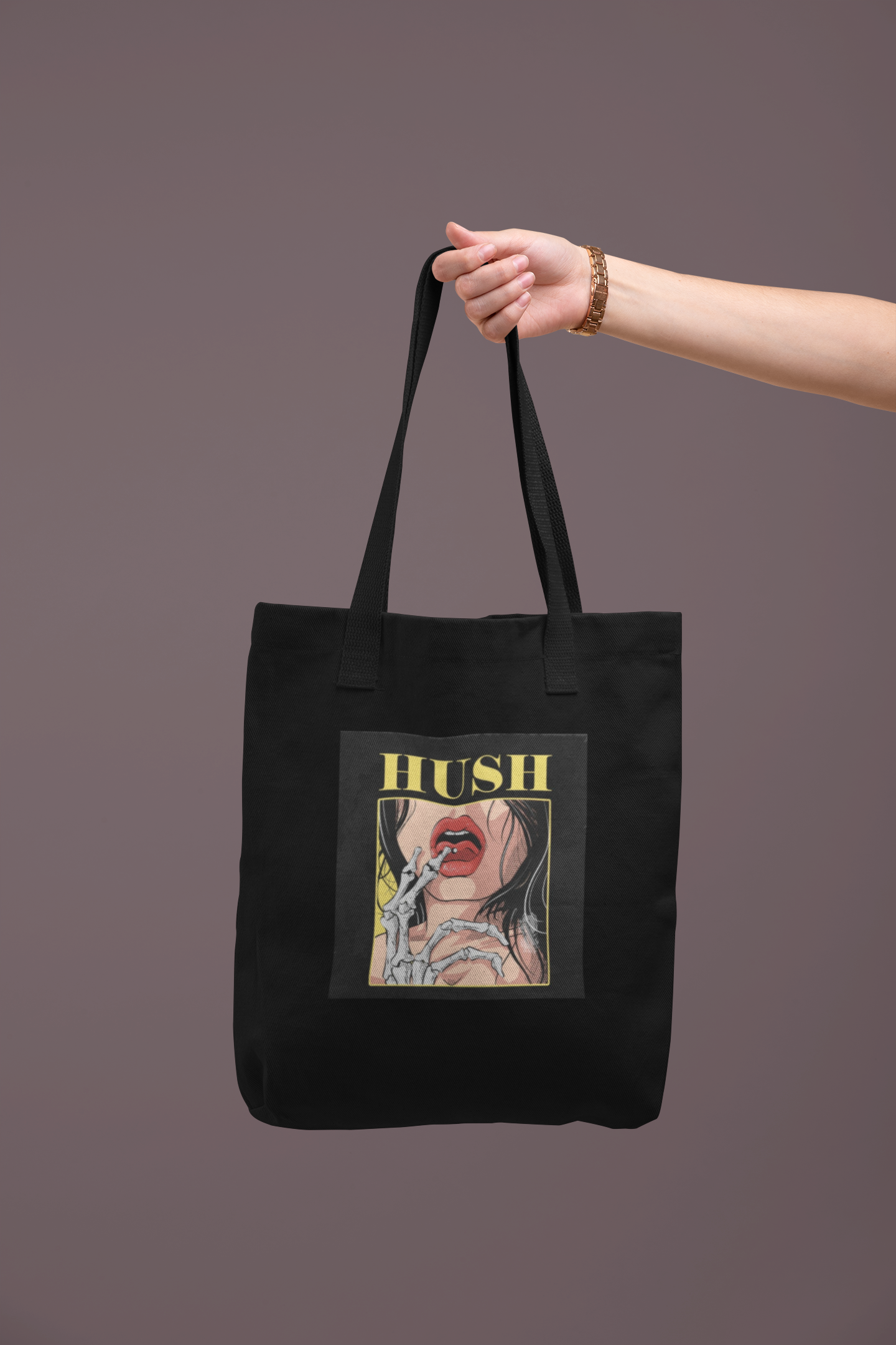 HUSH Zipper Tote Bag