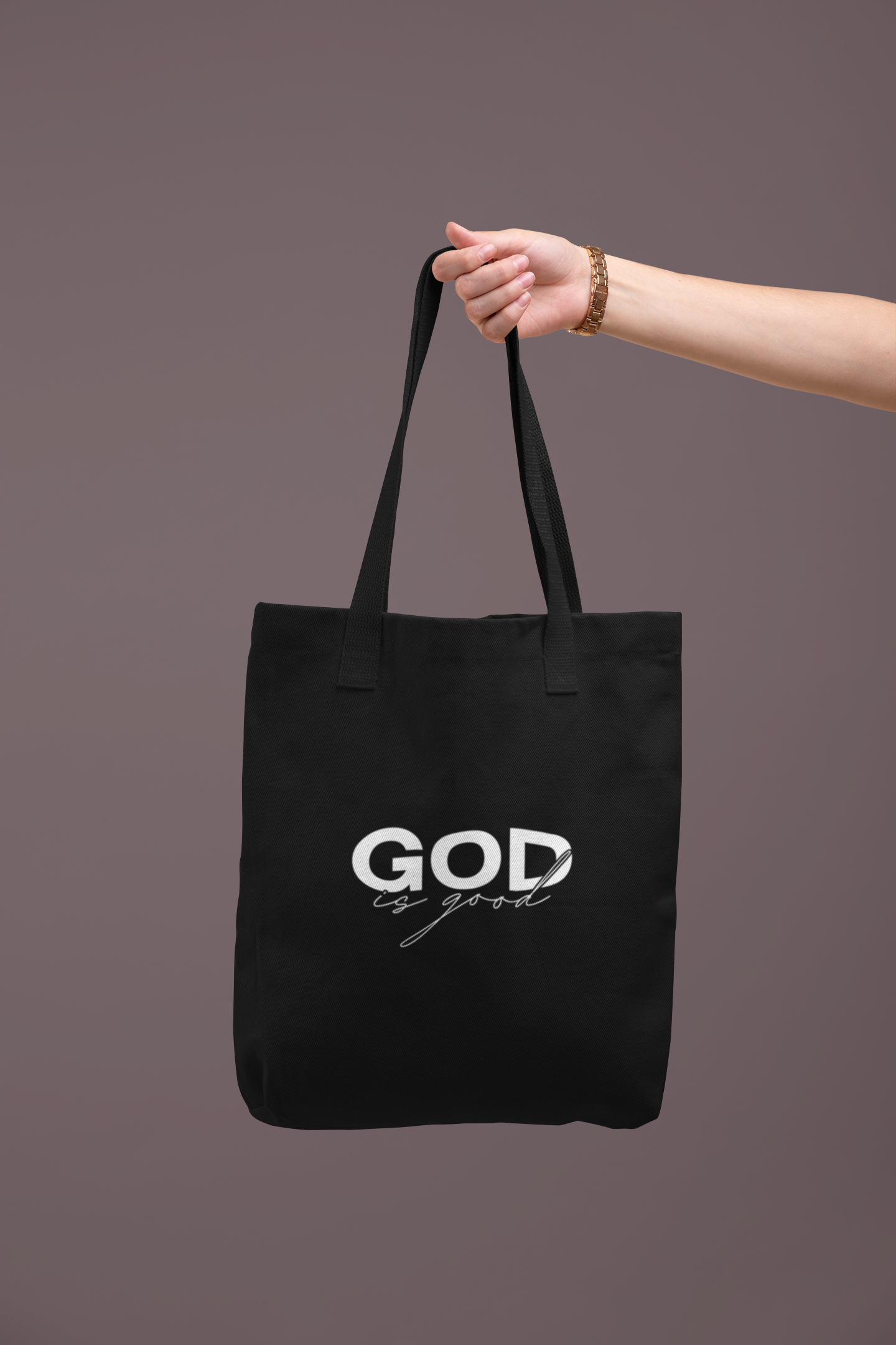 God is Good Zipper Tote Bag