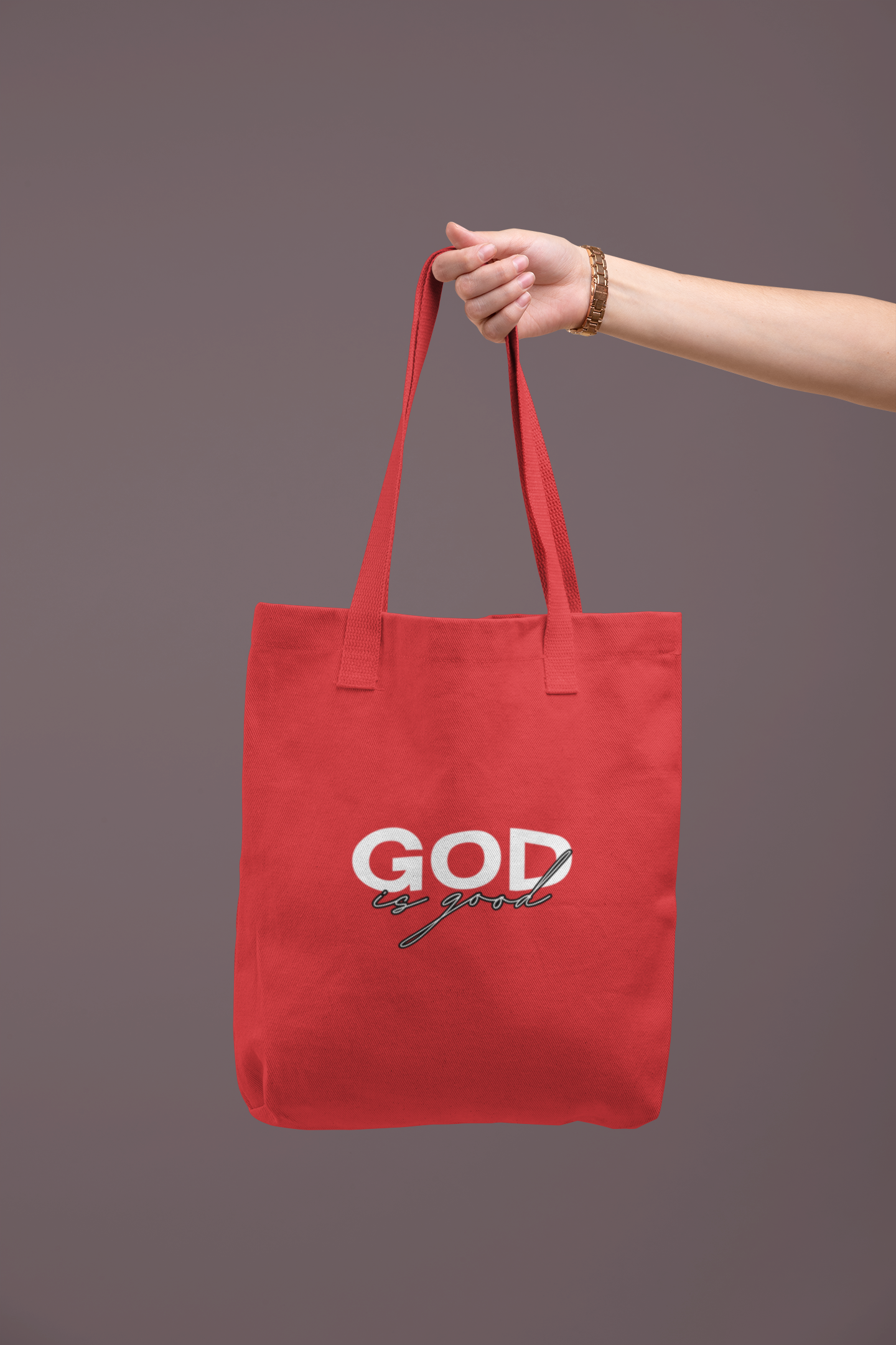 God is Good Zipper Tote Bag
